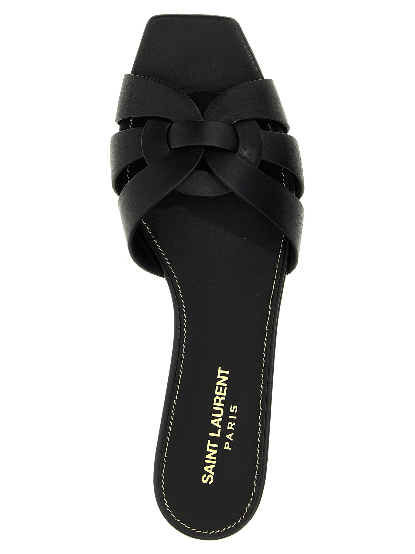 Saint Laurent Black Calfskin Slides Curated Luxury Accessories by Orvyn