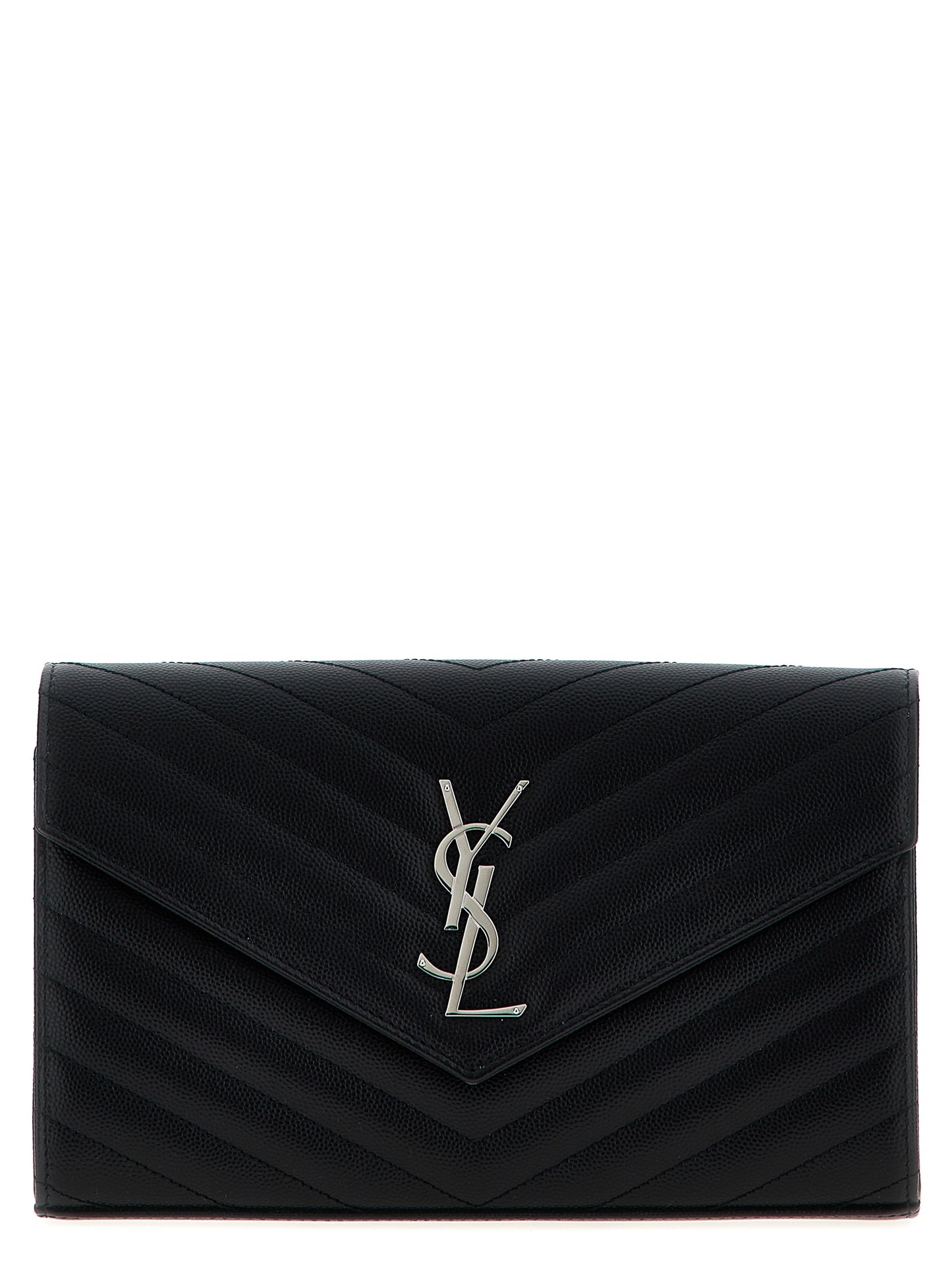 Saint Laurent Black 'Cassandre' Clutch schwarz