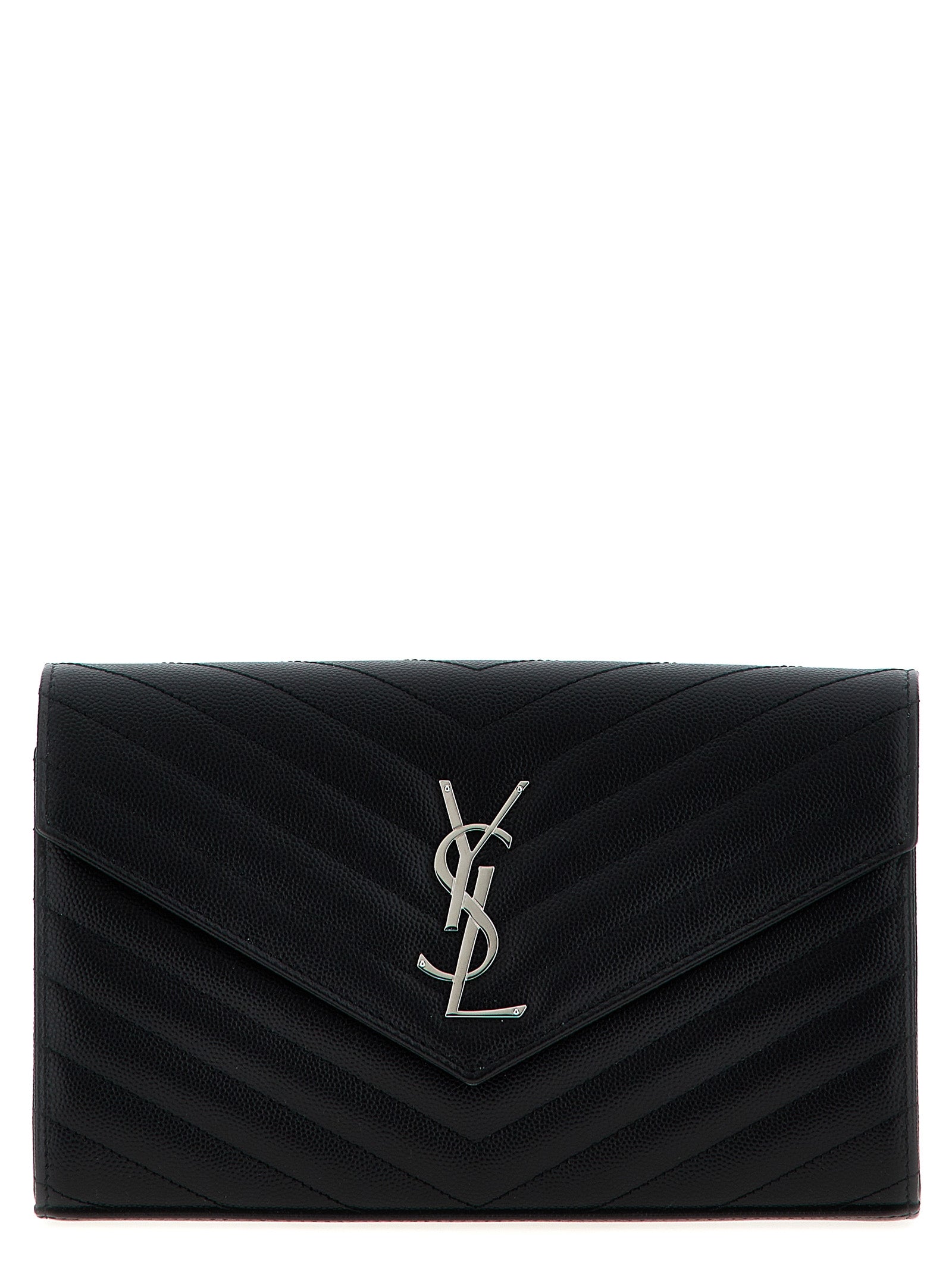 Saint Laurent Black 'Cassandre' Clutch schwarz