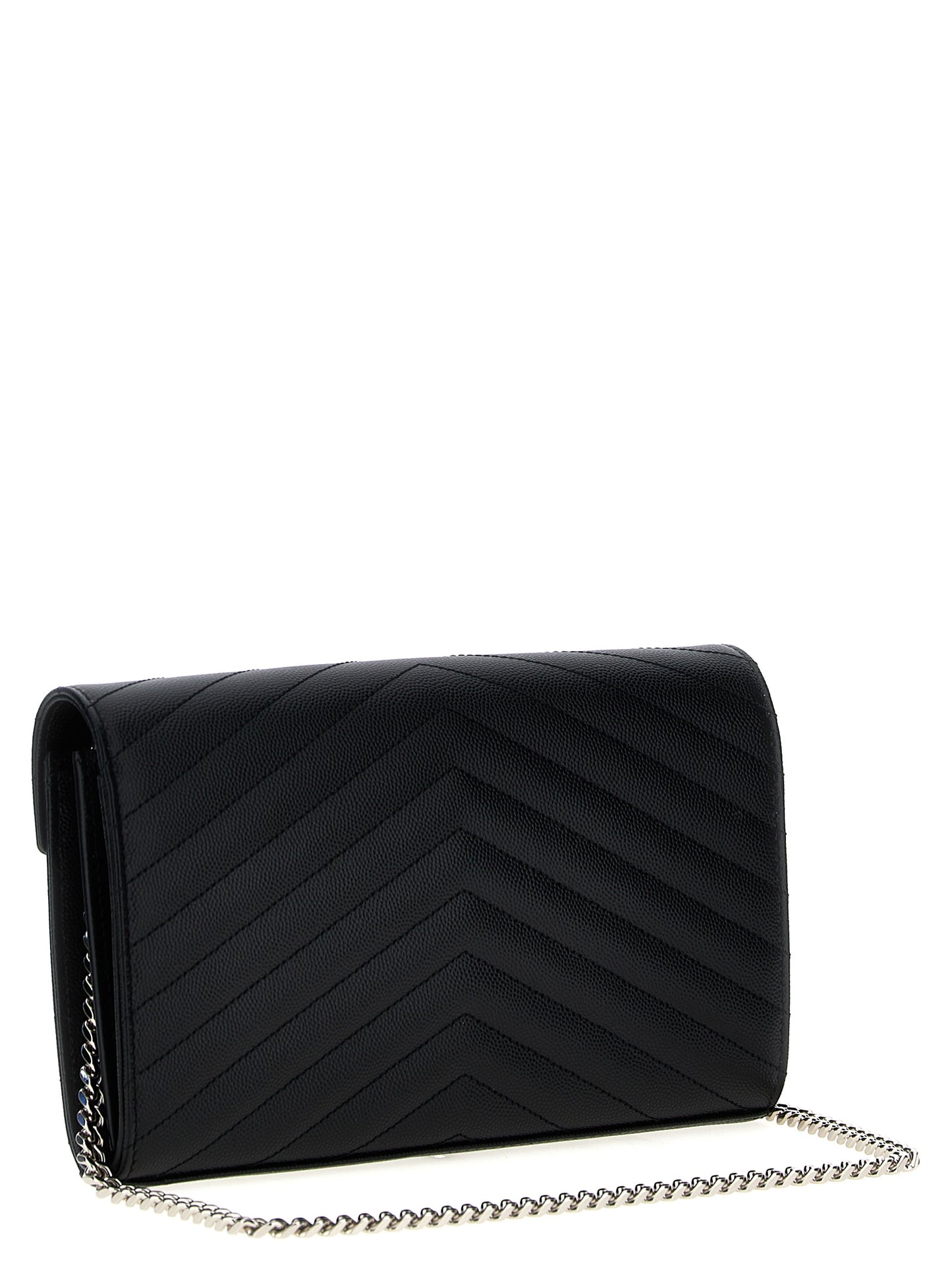 Saint Laurent Black 'Cassandre' Clutch schwarz