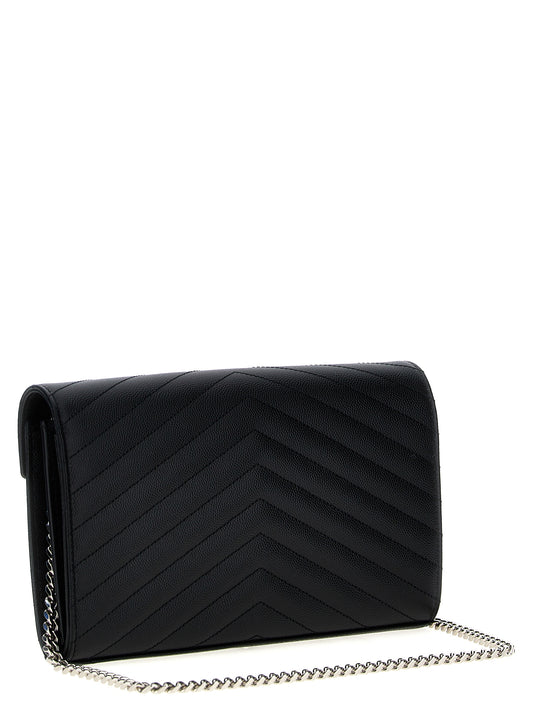 Saint Laurent Black 'Cassandre' Clutch schwarz
