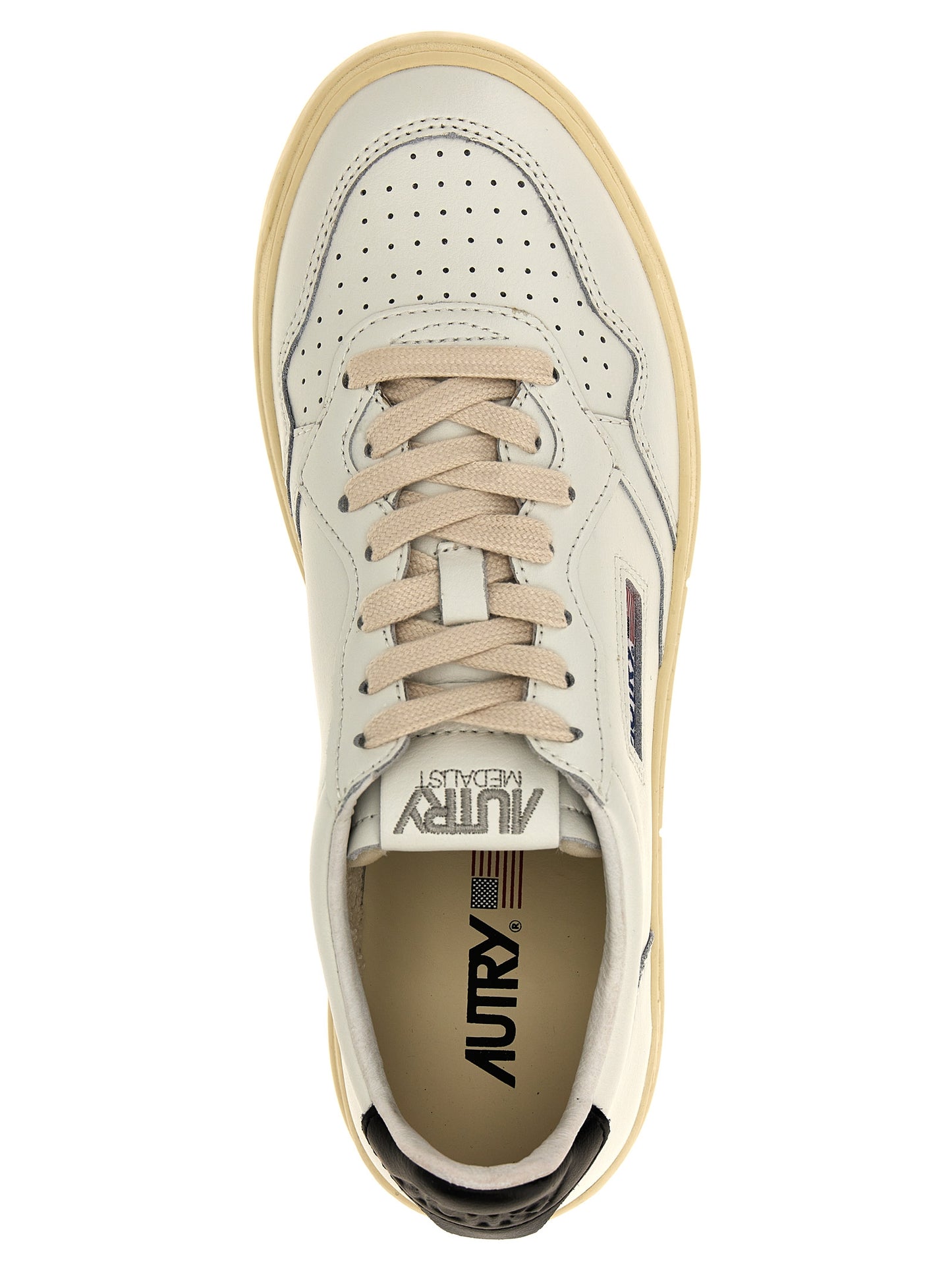 Autry Bicolor Calfskin Low Top Sneakers Curated Luxury Accessories by Orvyn