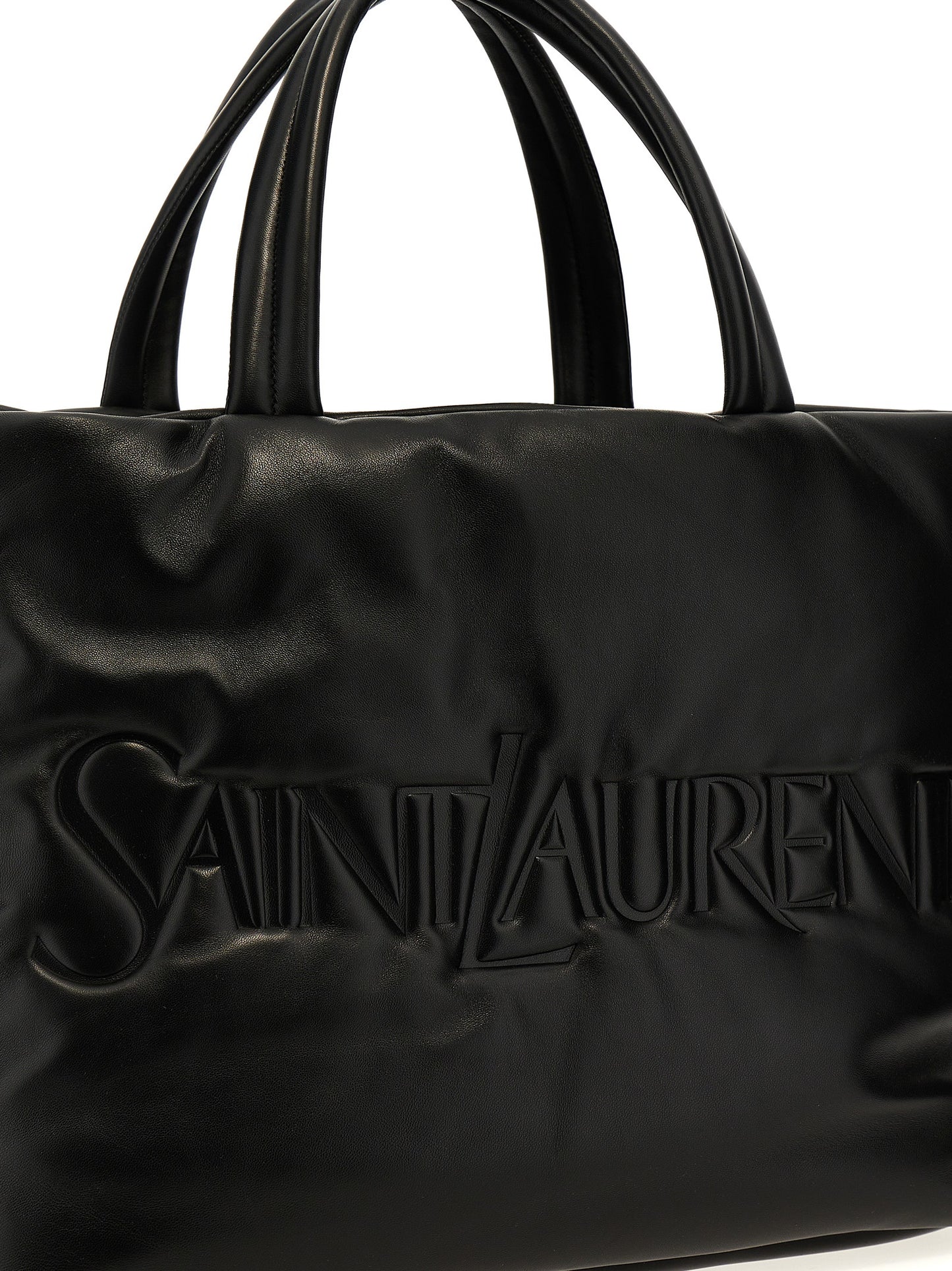 Saint Laurent Black Lamb Leather Tote Bag Curated Luxury Accessories by Orvyn