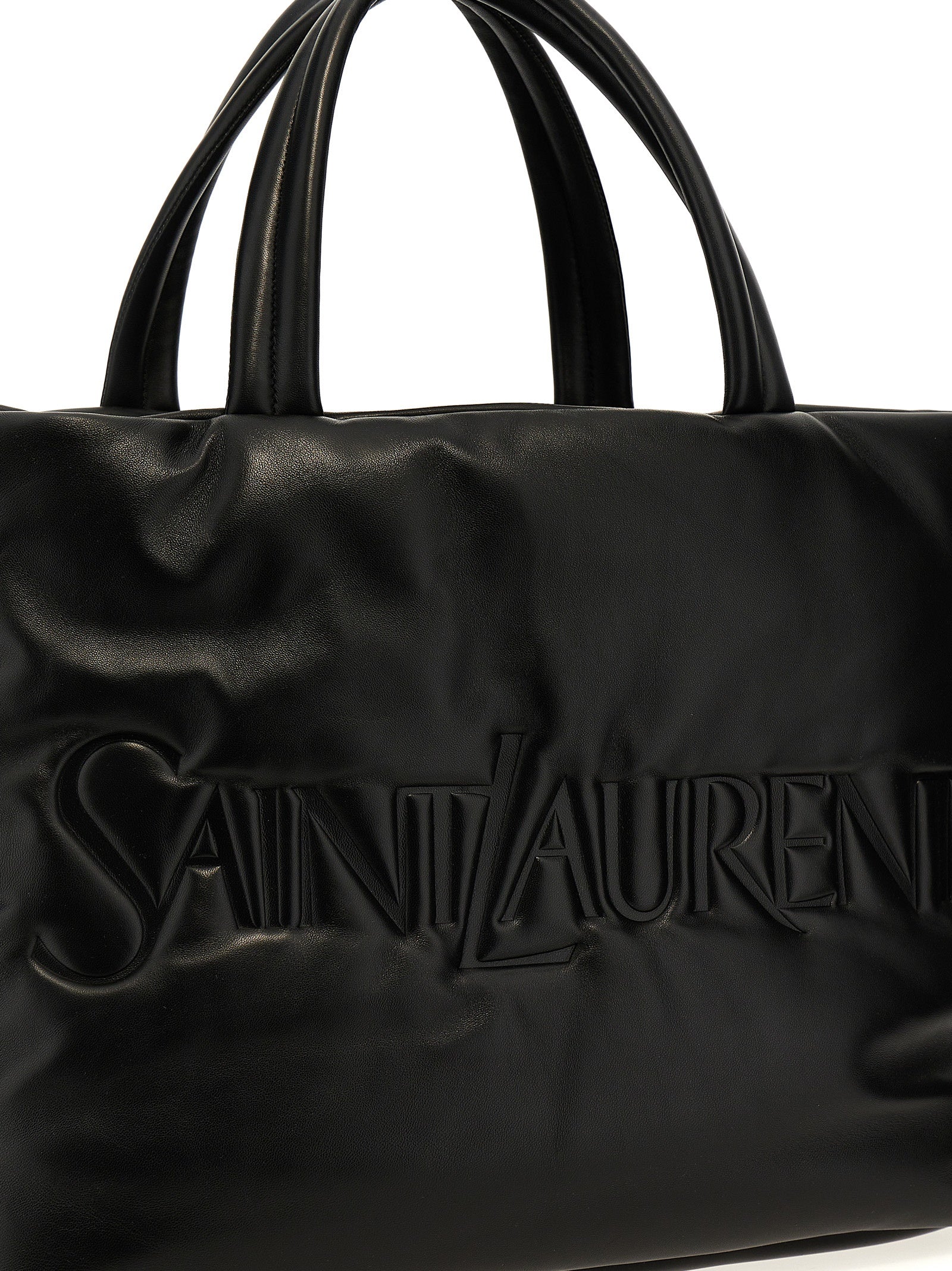 Saint Laurent Black Lamb Leather Tote Bag Curated Luxury Accessories by Orvyn