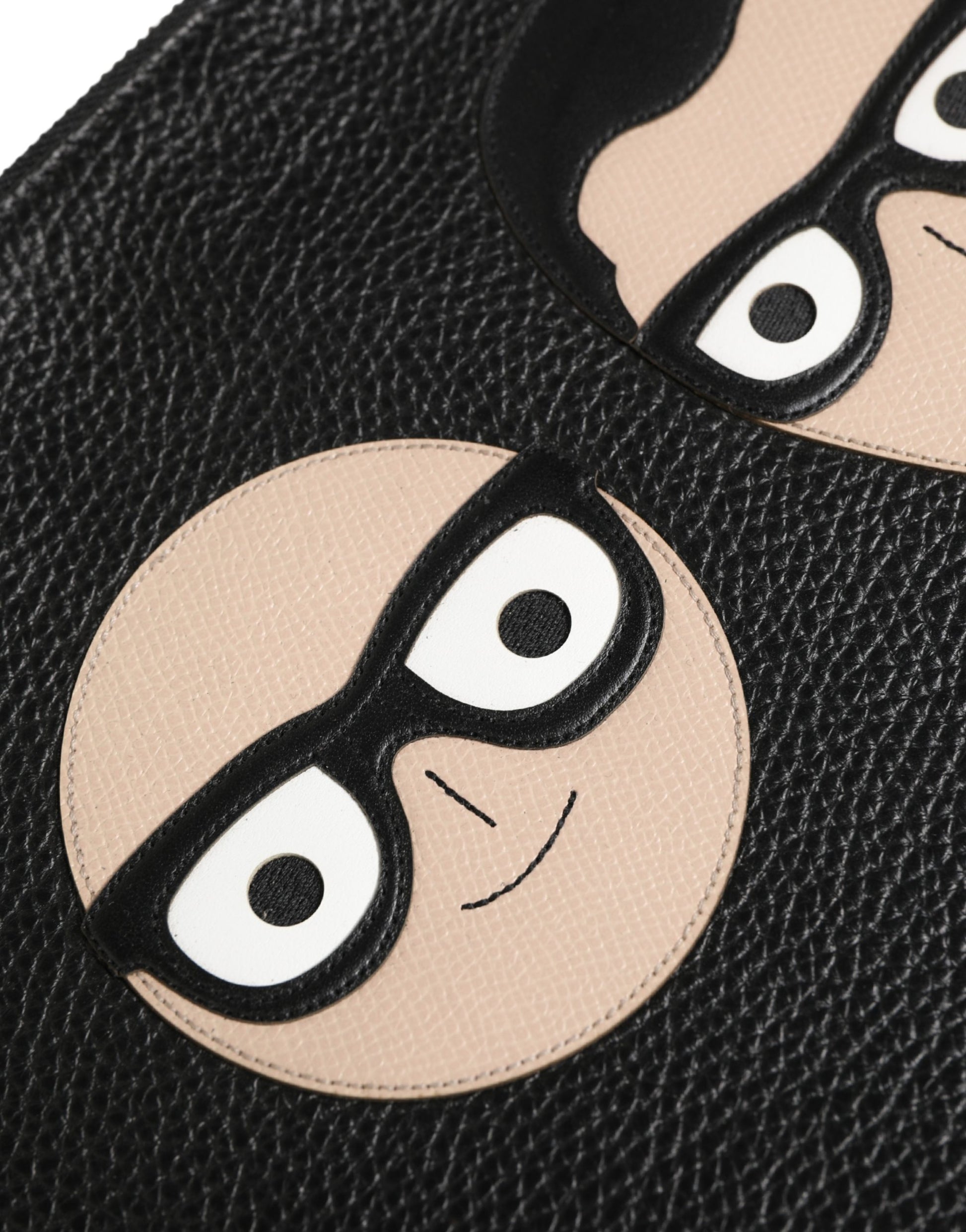 Dolce & Gabbana Black #DGFamily Embellished Leather Clutch Borse Bag Curated Luxury Accessories by Orvyn