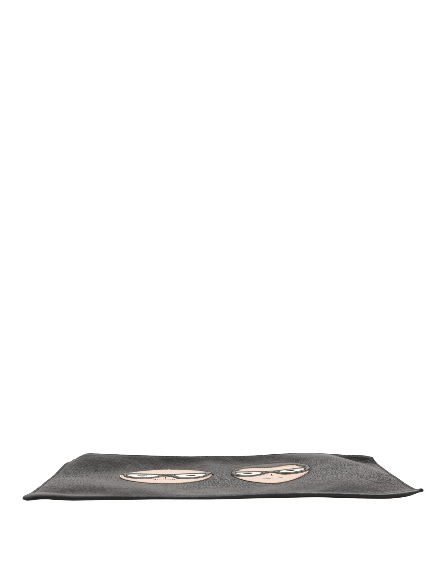 Dolce & Gabbana Black #DGFamily Embellished Leather Clutch Borse Bag Curated Luxury Accessories by Orvyn