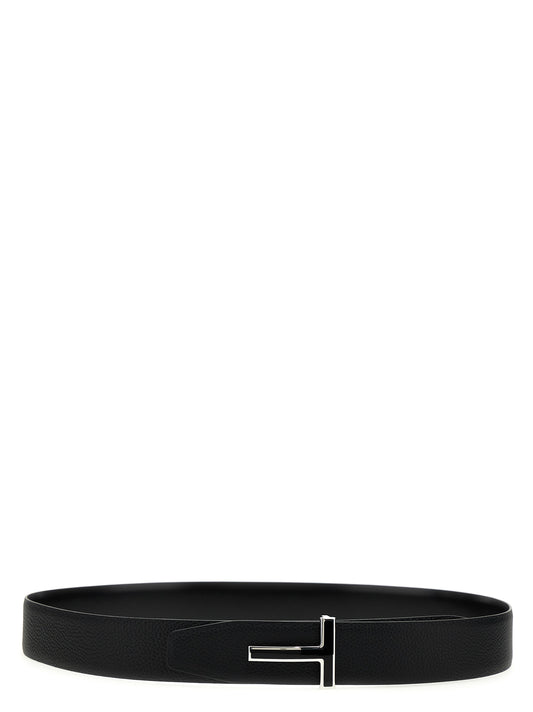 Tom Ford Black Calfskin Regular Belt Curated Luxury Accessories by Orvyn