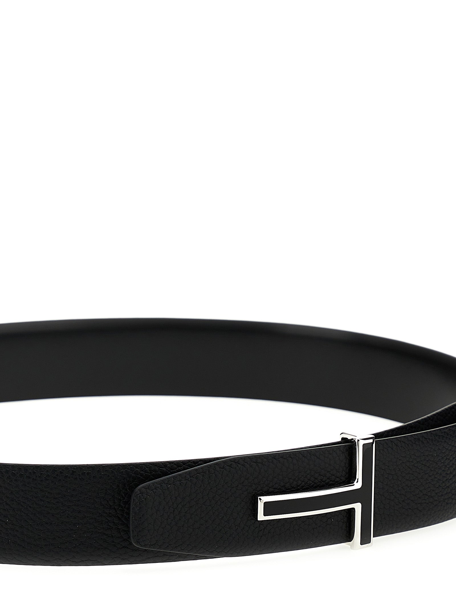 Tom Ford Black Calfskin Regular Belt Curated Luxury Accessories by Orvyn