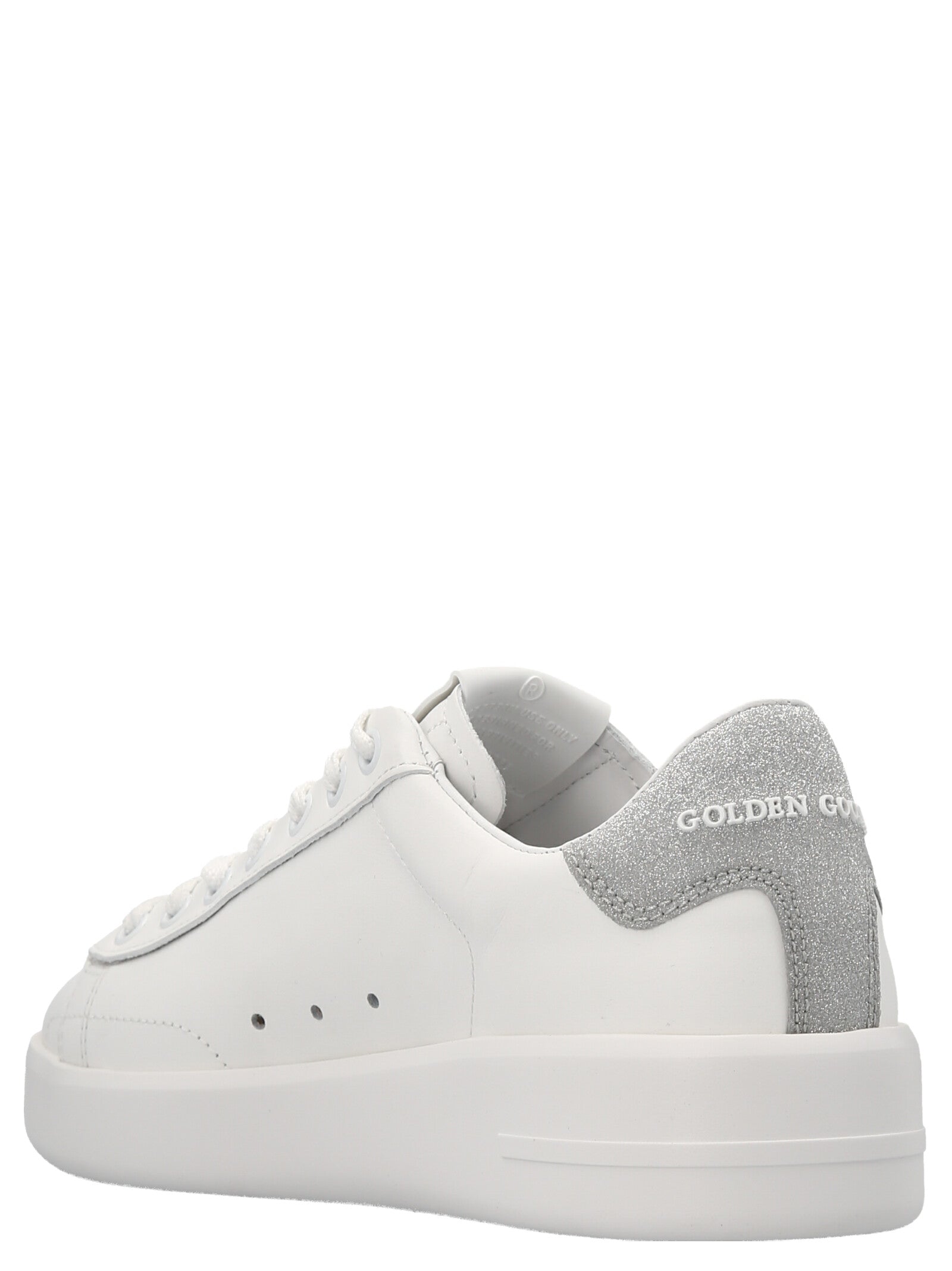 Golden Goose Silver Leather Low Top Sneakers Curated Luxury Accessories by Orvyn