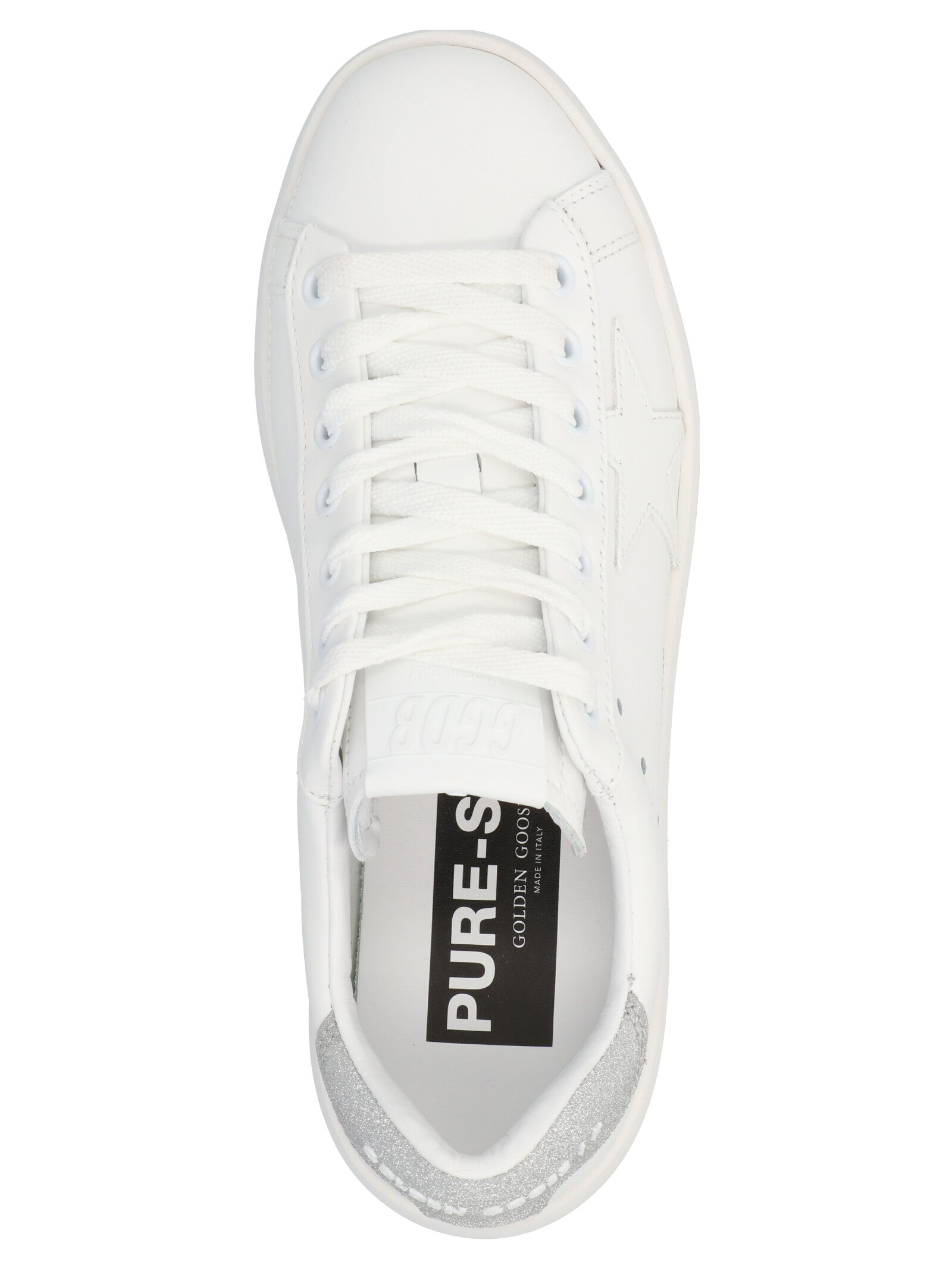 Golden Goose Silver Leather Low Top Sneakers Curated Luxury Accessories by Orvyn