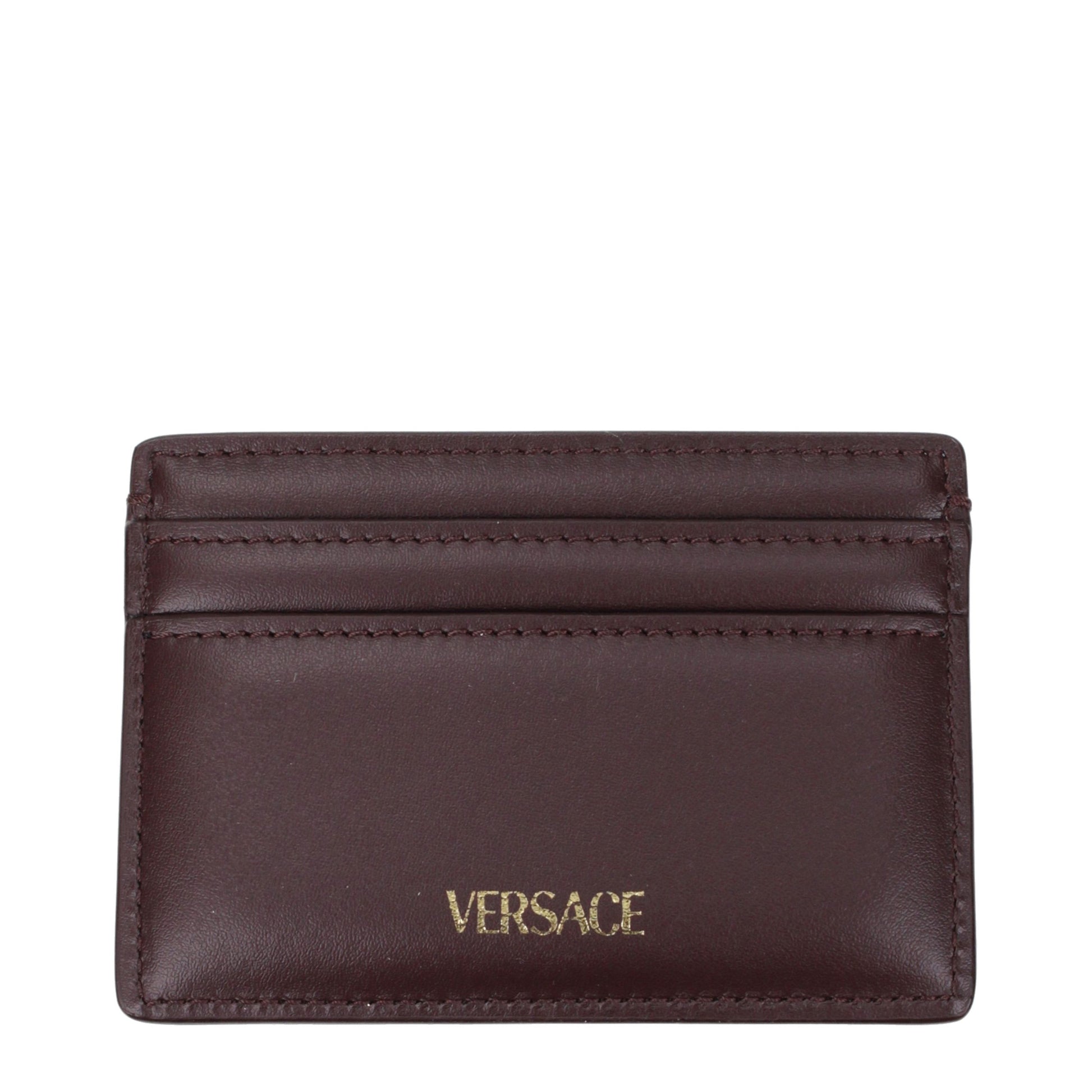 Versace Brown Leather Cardholder Curated Luxury Accessories by Orvyn