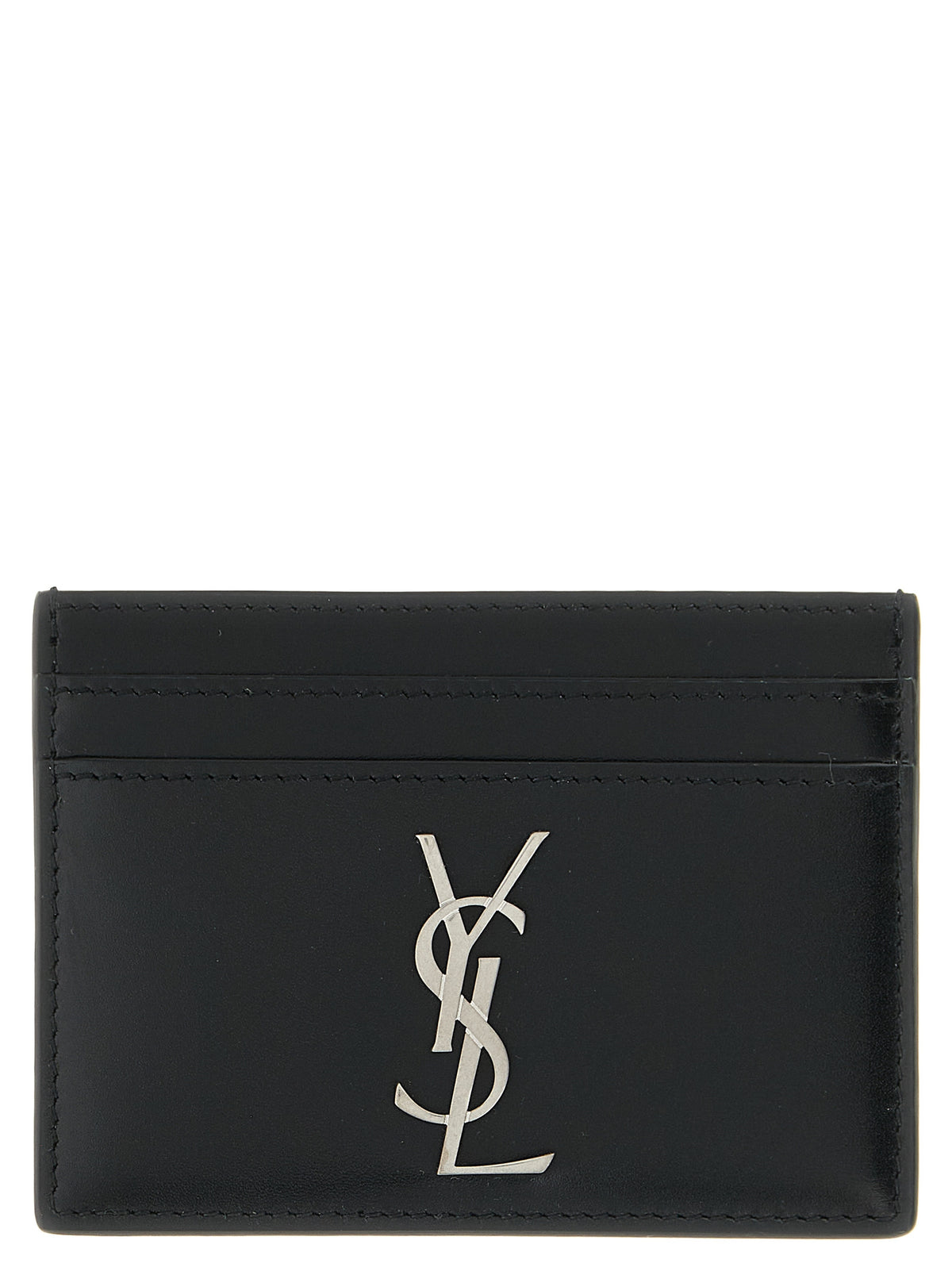 Saint Laurent Black 'Monogramme' Card Holder schwarz