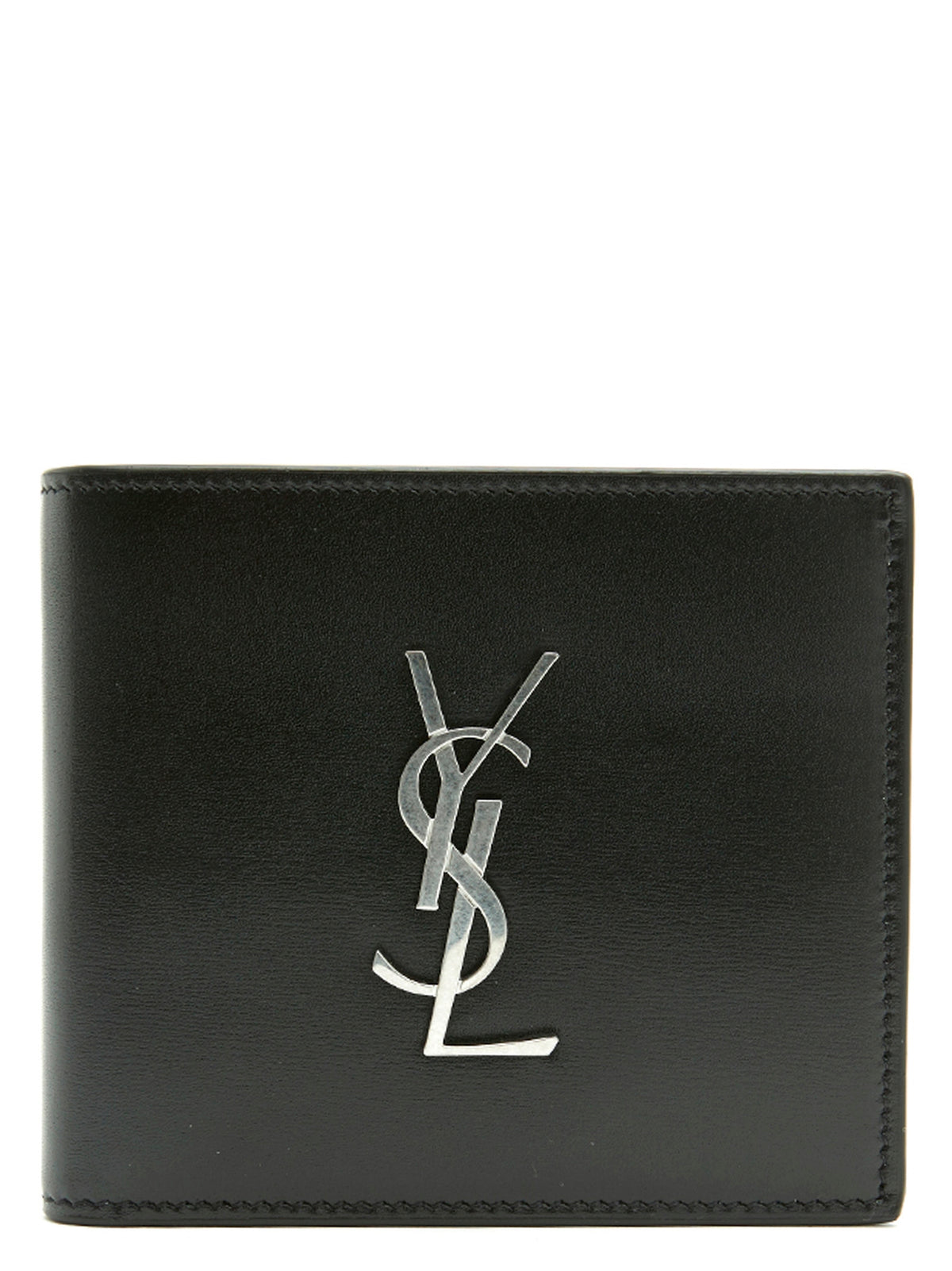 Saint Laurent Black Leather Wallet schwarz