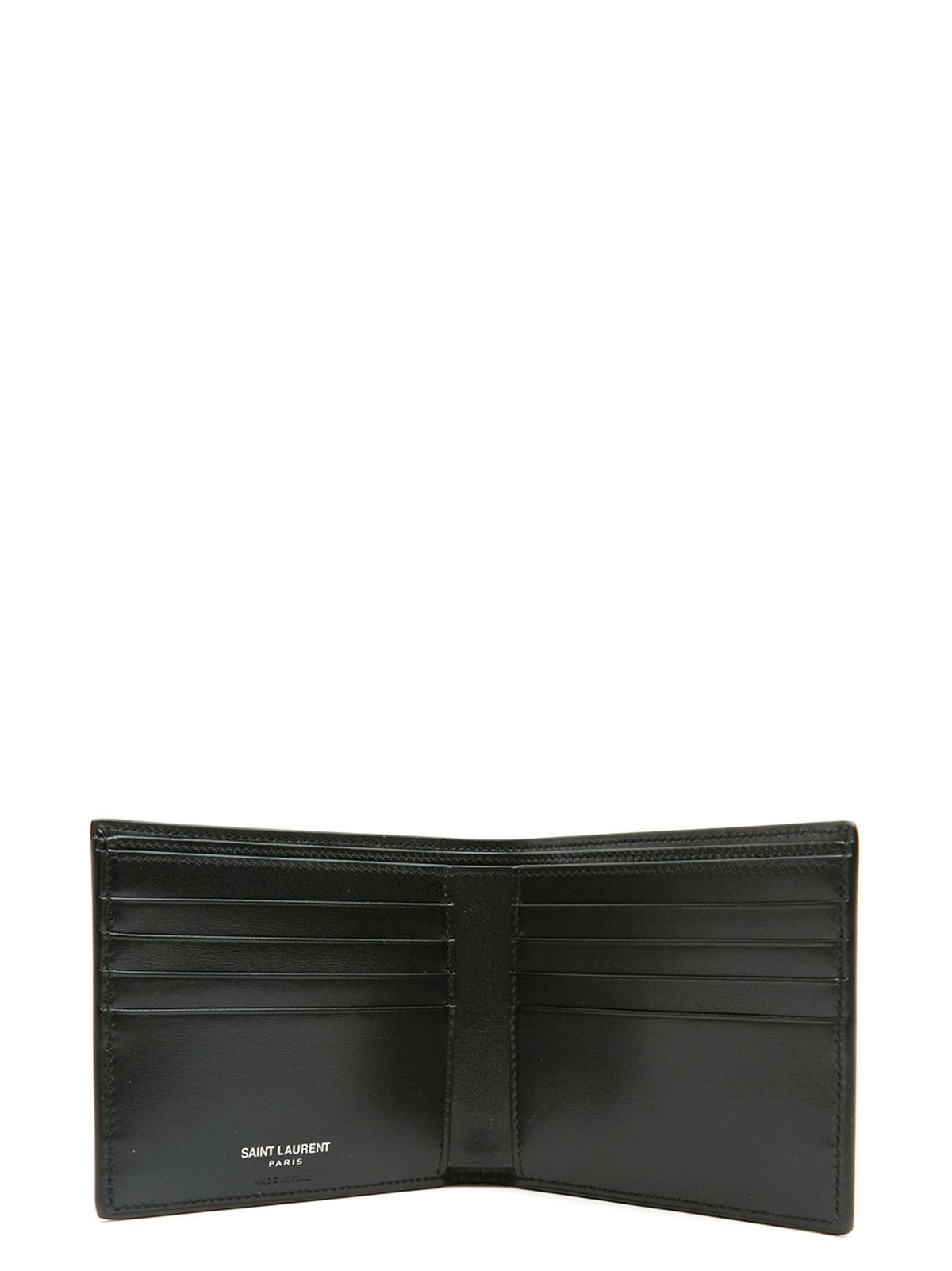 Saint Laurent Black Leather Wallet schwarz