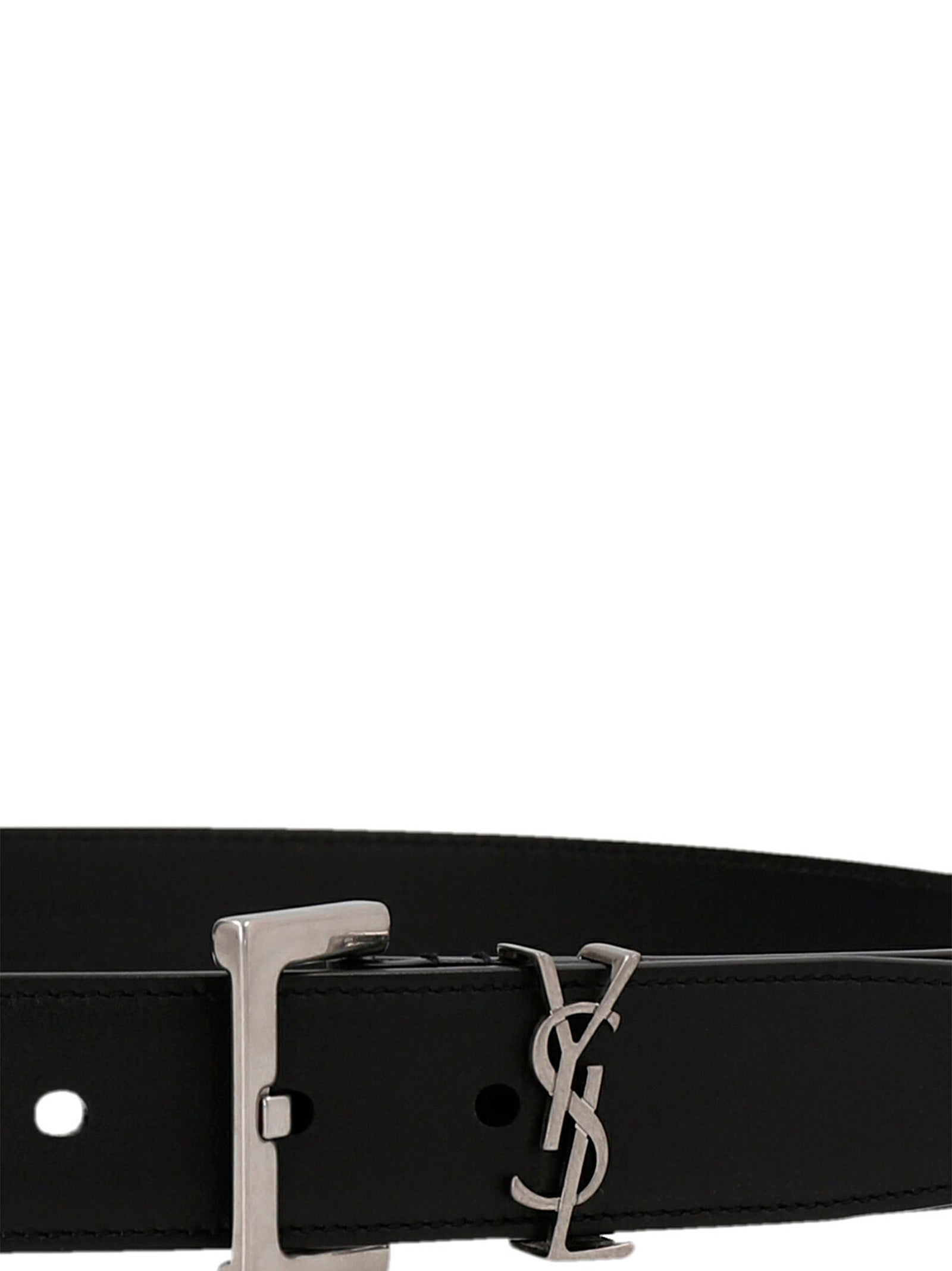 Saint Laurent Black 'S Bold' Belt Curated Luxury Accessories by Orvyn