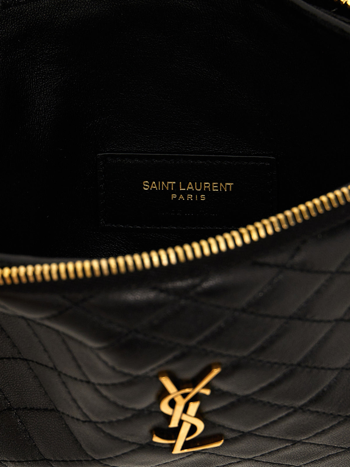 Saint Laurent Black 'Gaby' Crossbody Bag schwarz