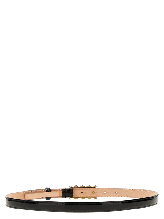 Khaite Black Calfskin Regular Belt Curated Luxury Accessories by Orvyn