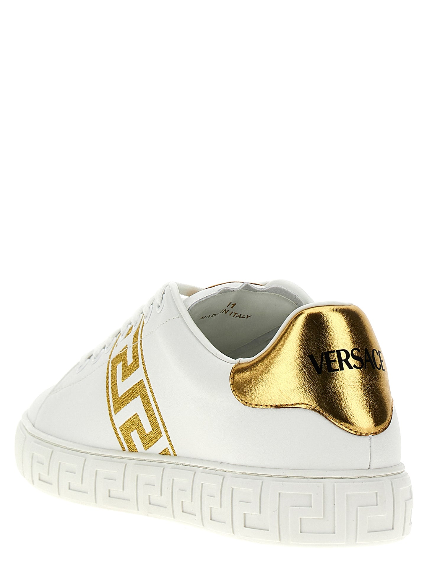 Versace Gold Polyamide Low Top Sneakers Curated Luxury Accessories by Orvyn