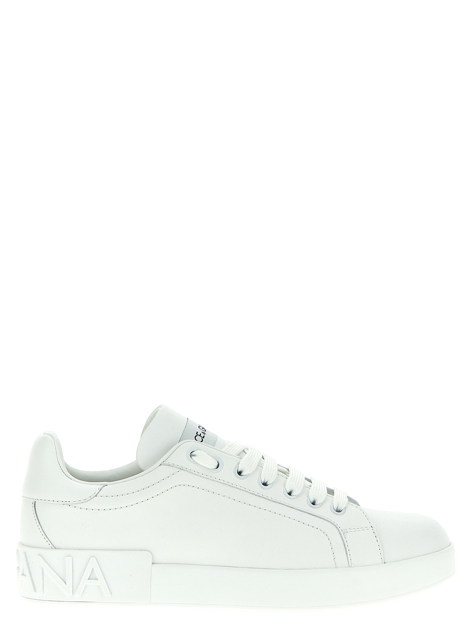 Dolce & Gabbana White Calfskin Low Top Sneakers Curated Luxury Accessories by Orvyn