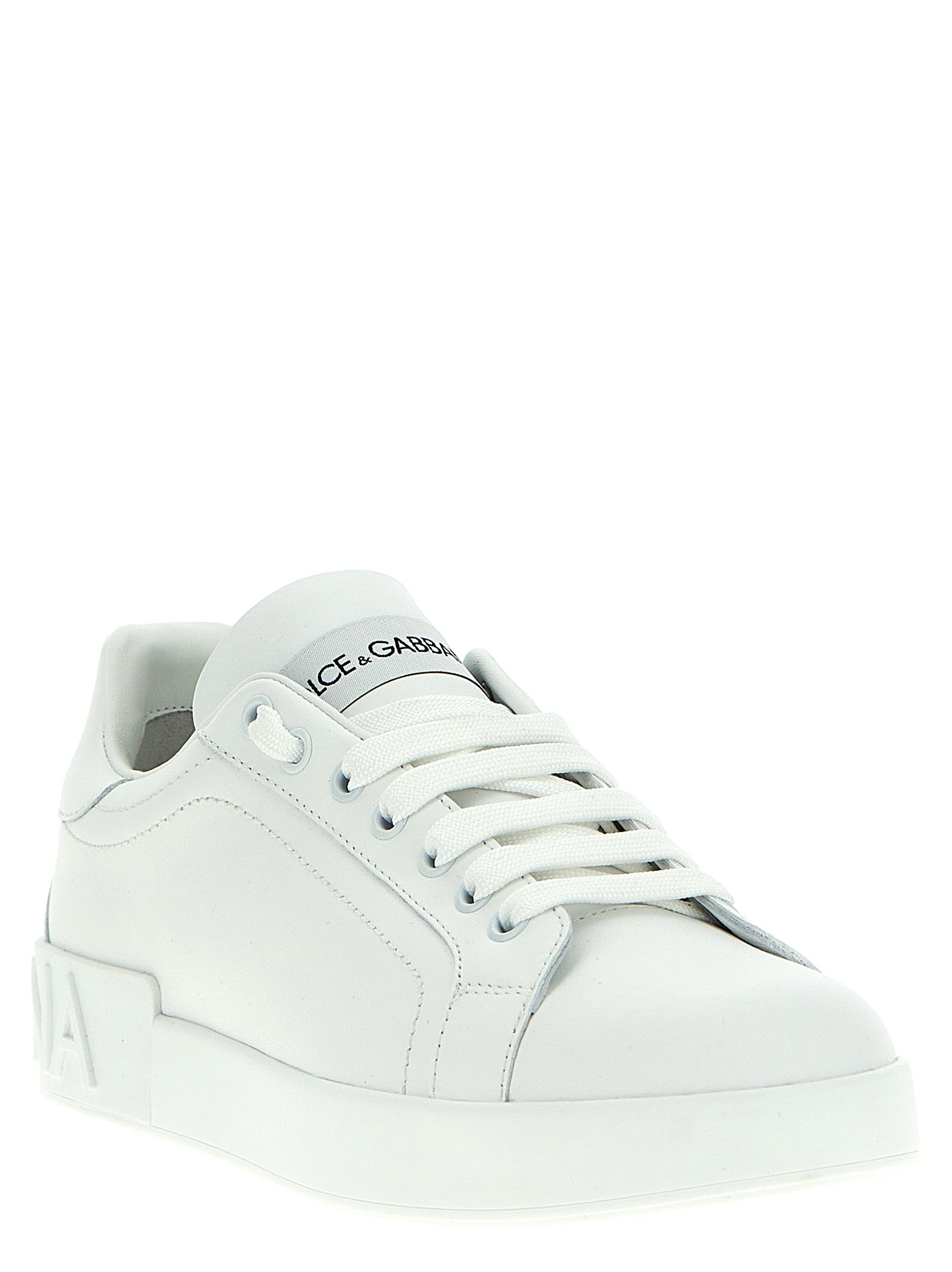 Dolce & Gabbana White Calfskin Low Top Sneakers Curated Luxury Accessories by Orvyn