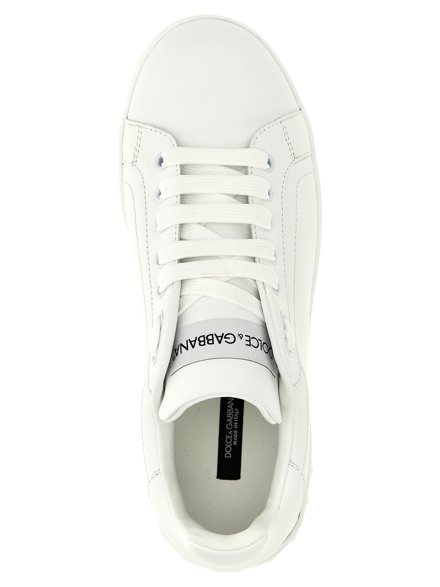 Dolce & Gabbana White Calfskin Low Top Sneakers Curated Luxury Accessories by Orvyn