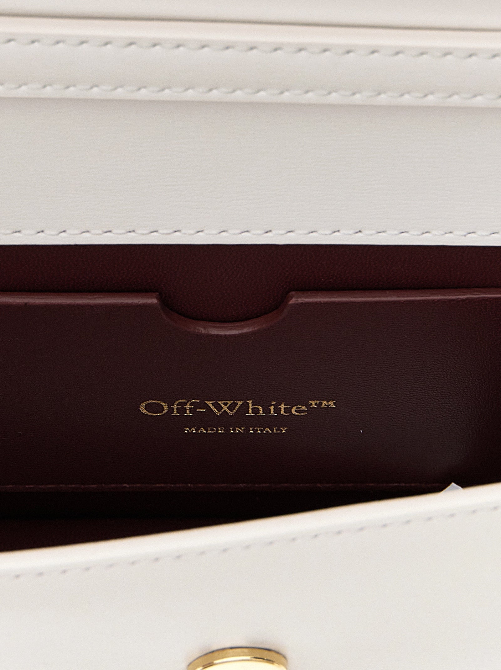 Off-White White Calfskin Shoulder Bag Curated Luxury Accessories by Orvyn