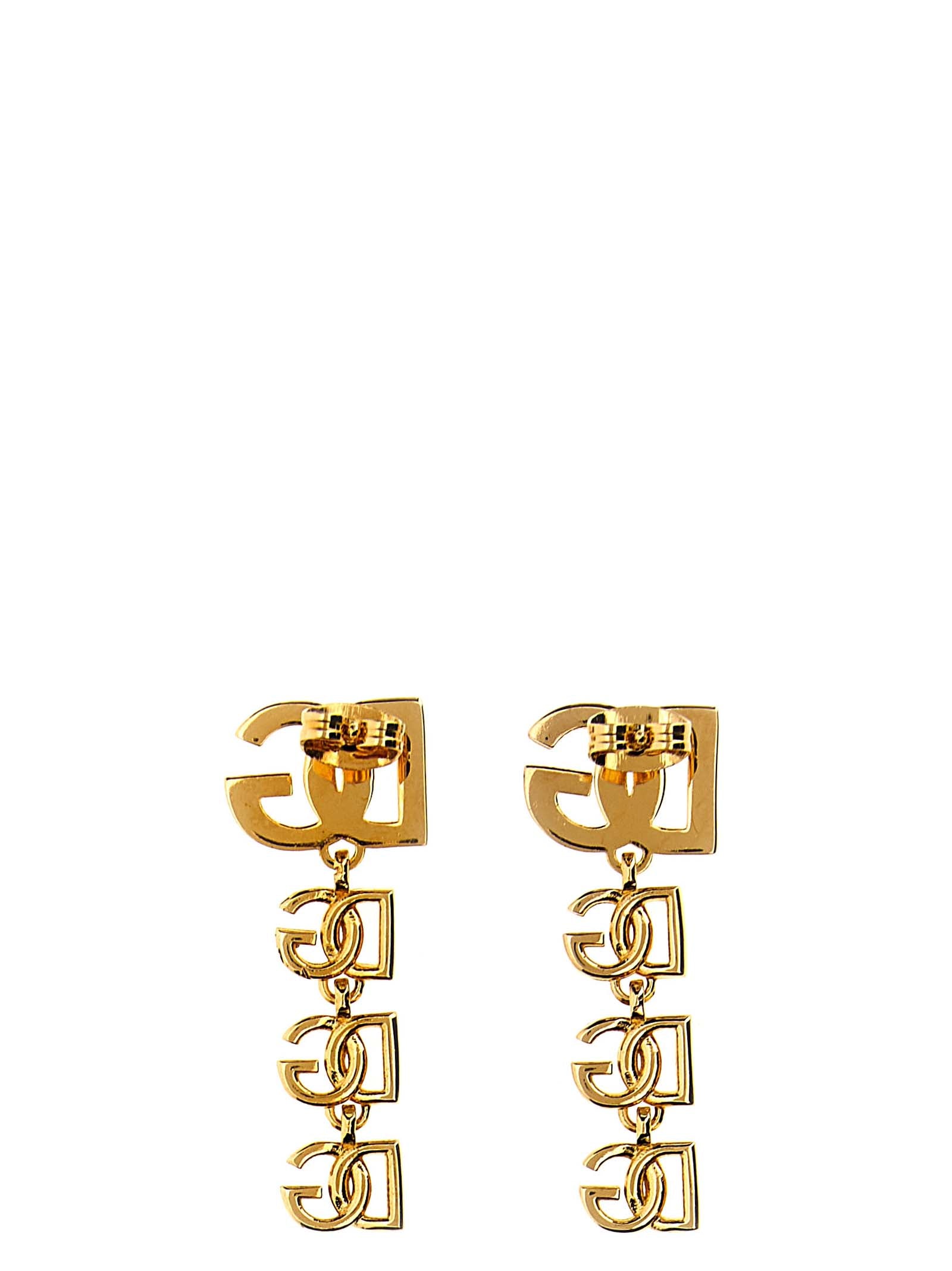 Dolce & Gabbana Gold Brass Earrings Curated Luxury Accessories by Orvyn