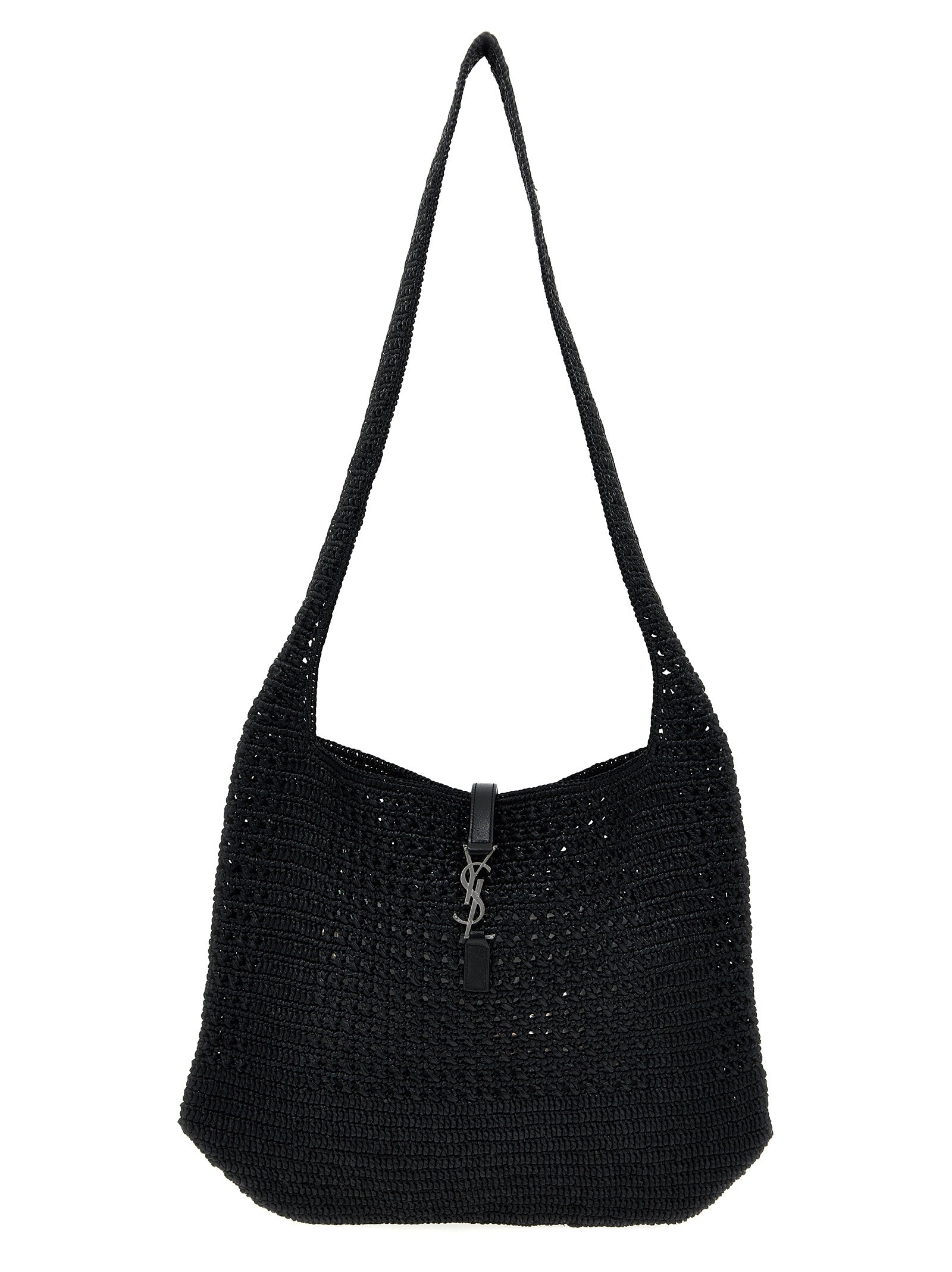 Saint Laurent Black Raffia Tote Bag Curated Luxury Accessories by Orvyn