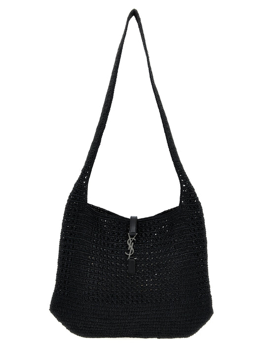 Saint Laurent Black Raffia Tote Bag Curated Luxury Accessories by Orvyn