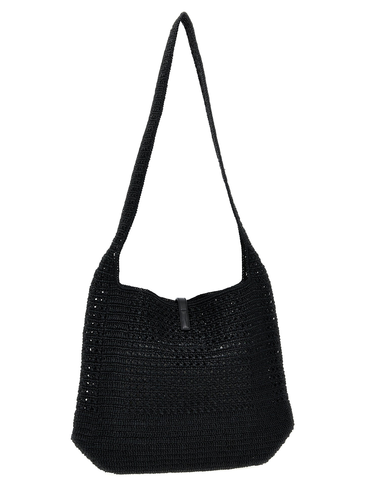 Saint Laurent Black Raffia Tote Bag Curated Luxury Accessories by Orvyn