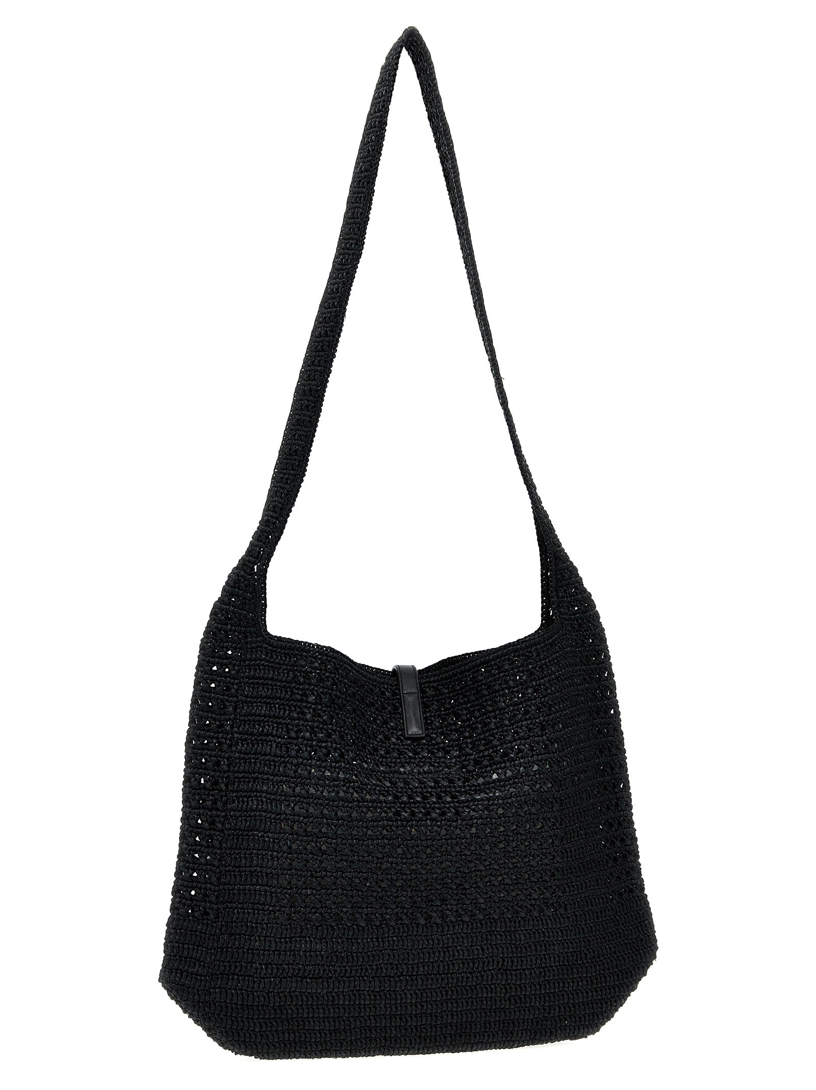 Saint Laurent Black Raffia Tote Bag Curated Luxury Accessories by Orvyn