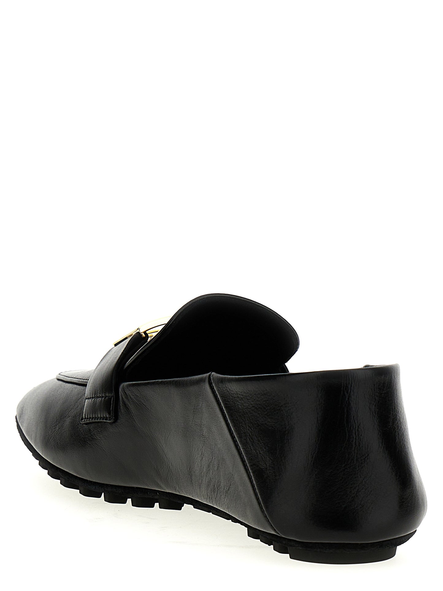 Fendi Black Lamb Leather Slip-On Loafers Curated Luxury Accessories by Orvyn