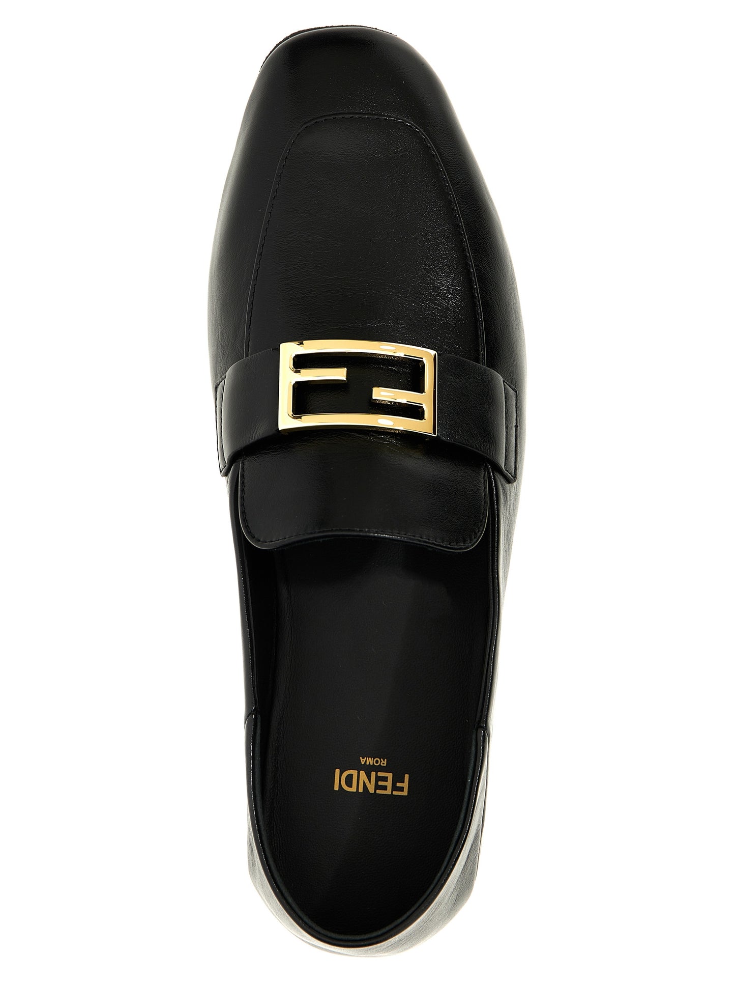 Fendi Black Lamb Leather Slip-On Loafers Curated Luxury Accessories by Orvyn