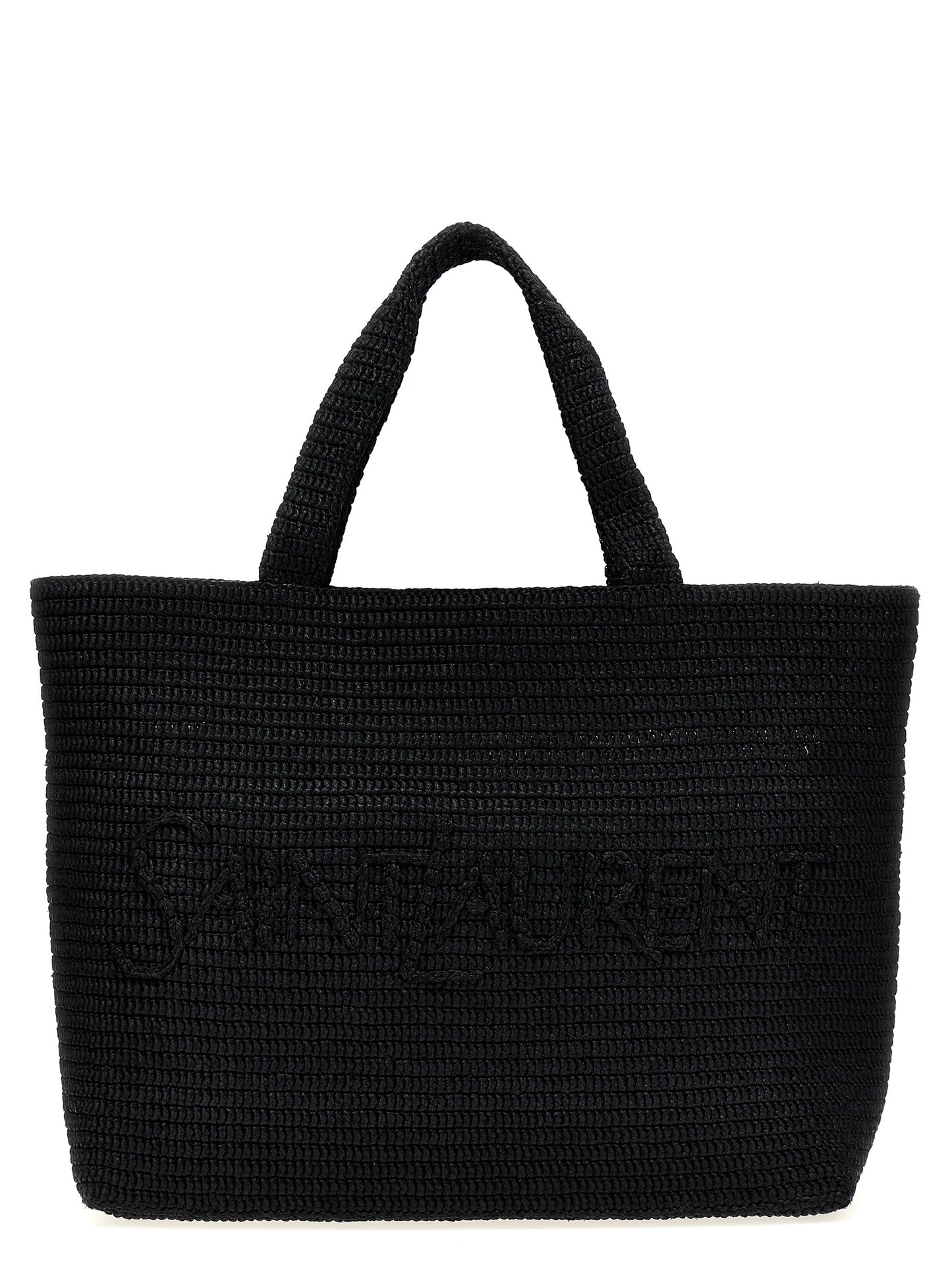 Saint Laurent Black Viscose Tote Bag Curated Luxury Accessories by Orvyn