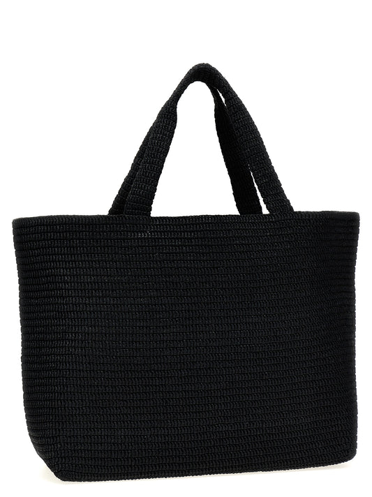 Saint Laurent Black Viscose Tote Bag Curated Luxury Accessories by Orvyn
