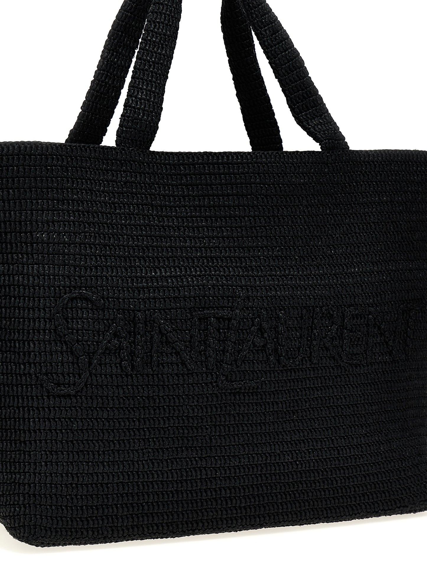 Saint Laurent Black Viscose Tote Bag Curated Luxury Accessories by Orvyn
