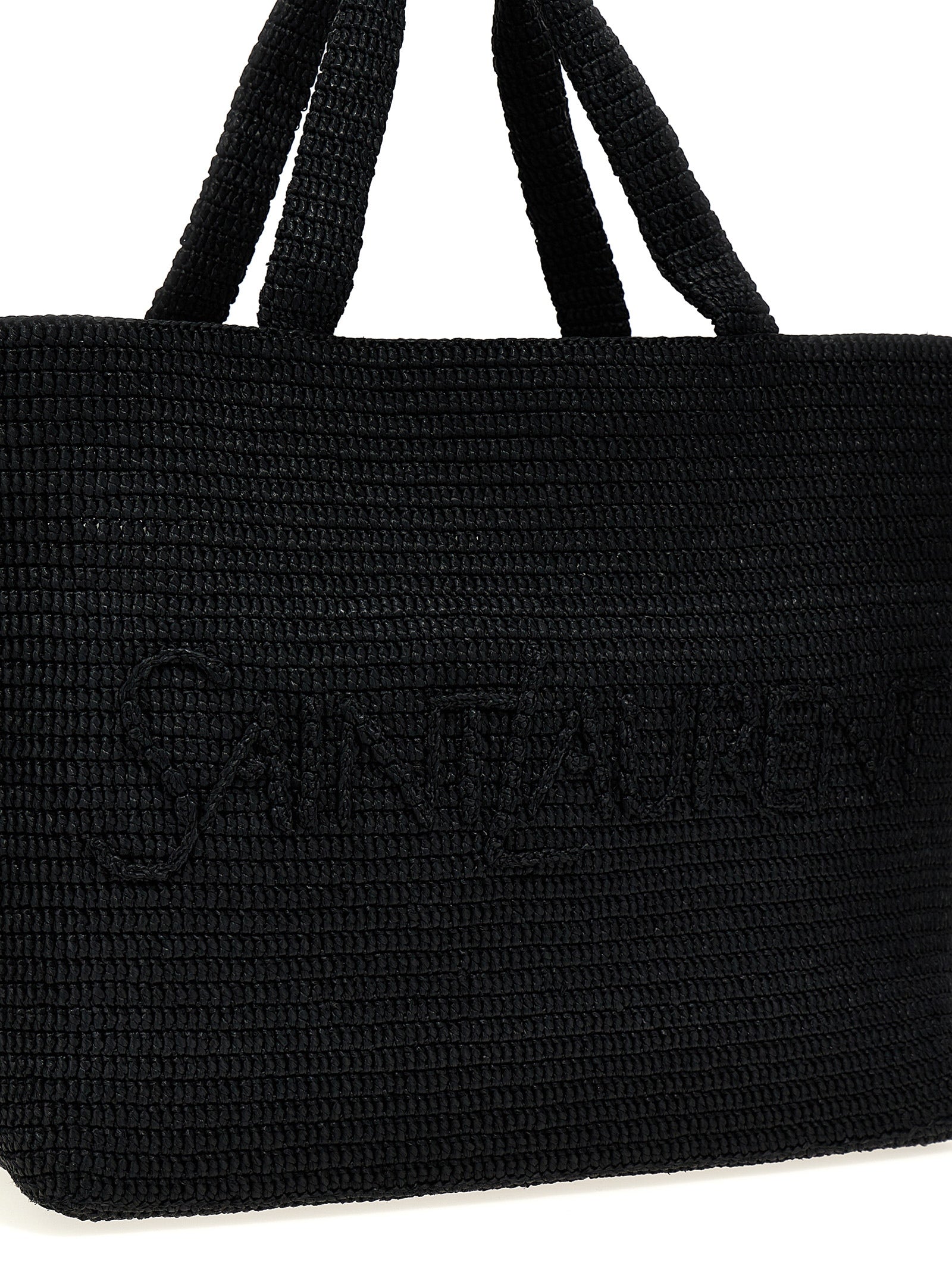 Saint Laurent Black Viscose Tote Bag Curated Luxury Accessories by Orvyn