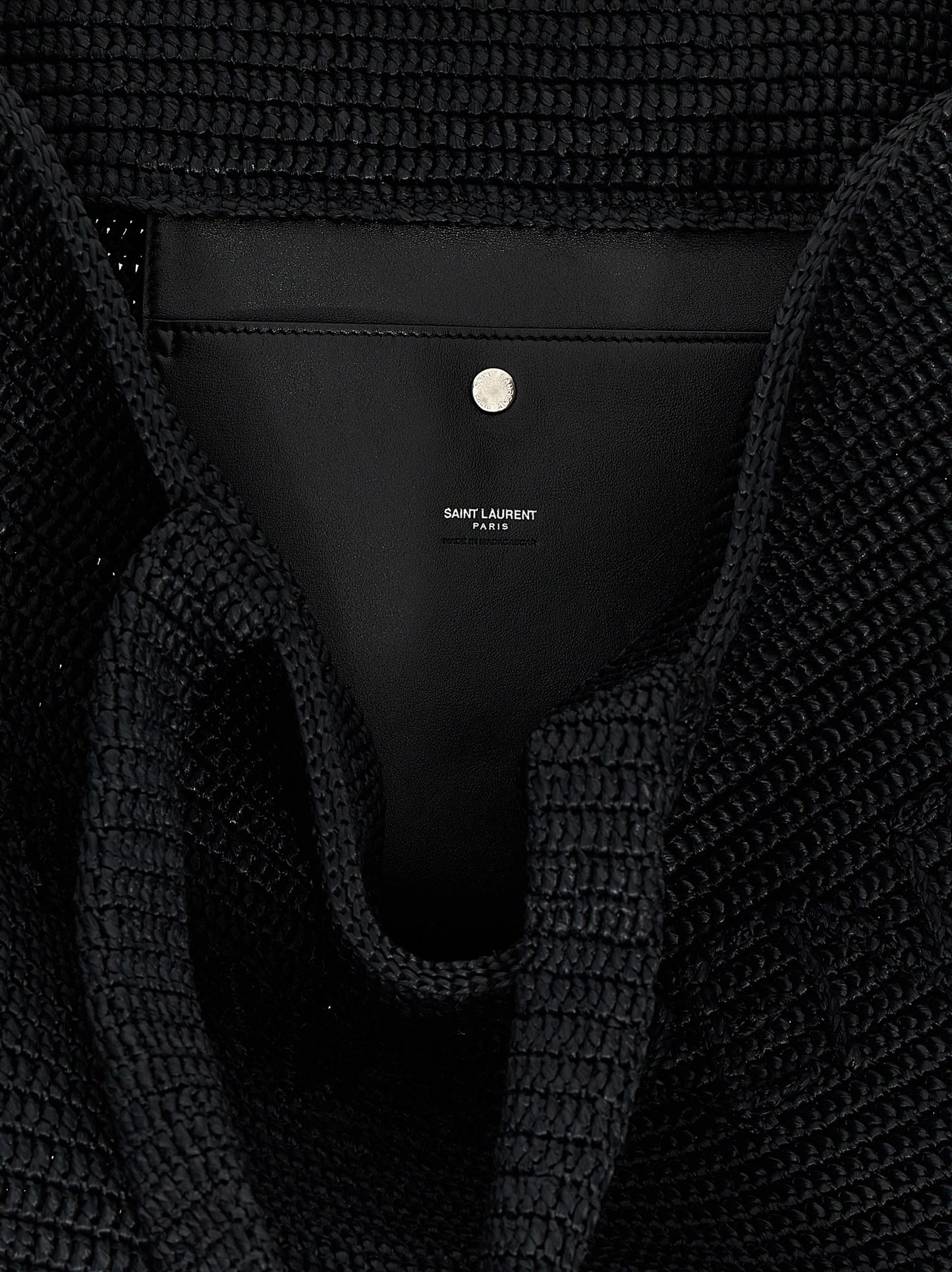 Saint Laurent Black Viscose Tote Bag Curated Luxury Accessories by Orvyn