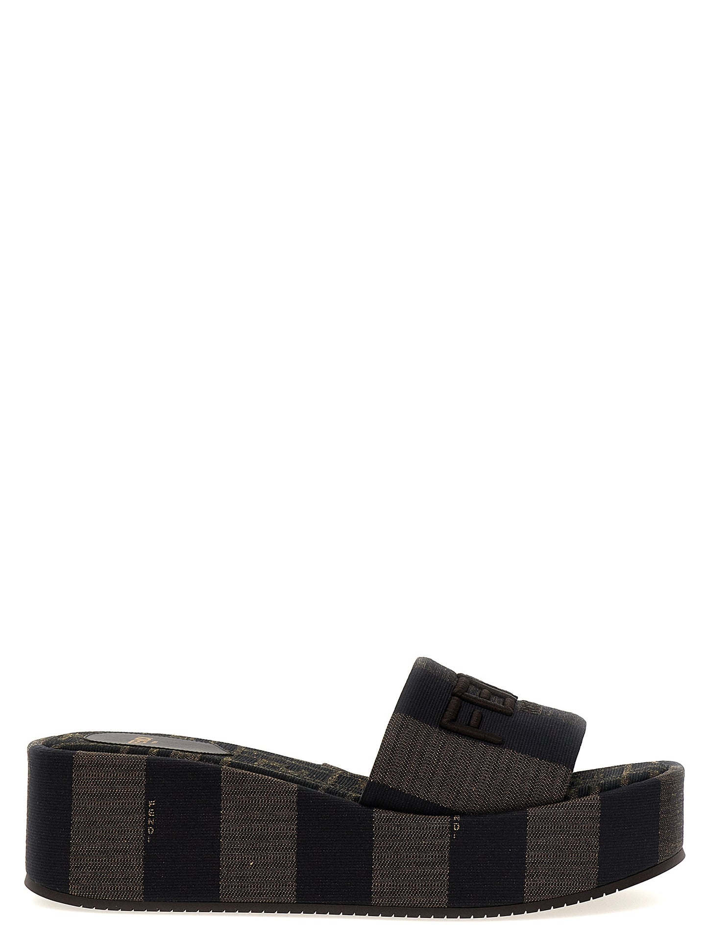 Fendi Brown Cotton Slides Curated Luxury Accessories by Orvyn