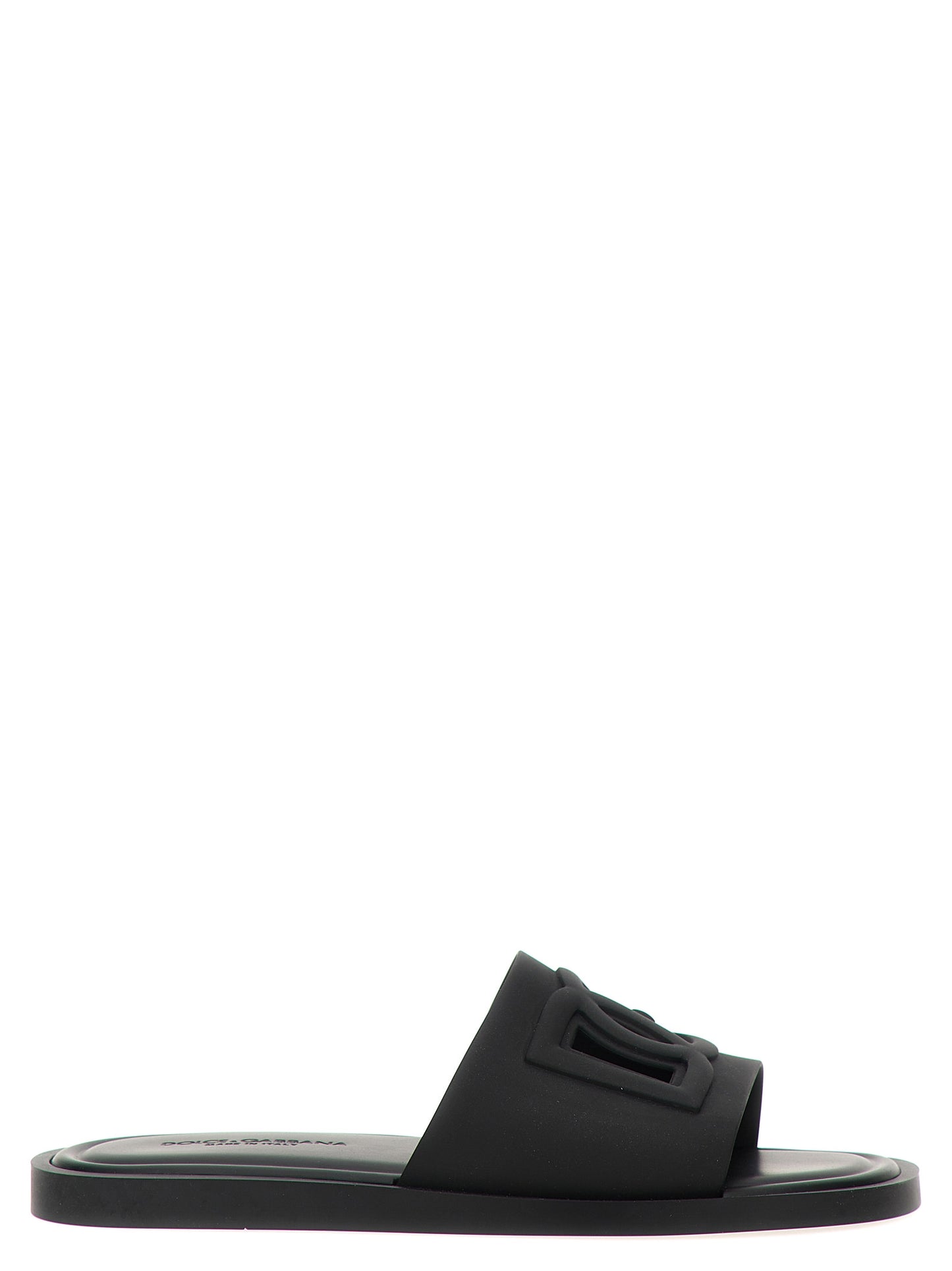 Dolce & Gabbana Black Polyethylene Slides Curated Luxury Accessories by Orvyn