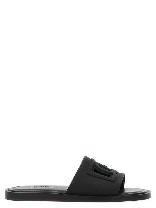 Dolce & Gabbana Black Polyethylene Slides Curated Luxury Accessories by Orvyn