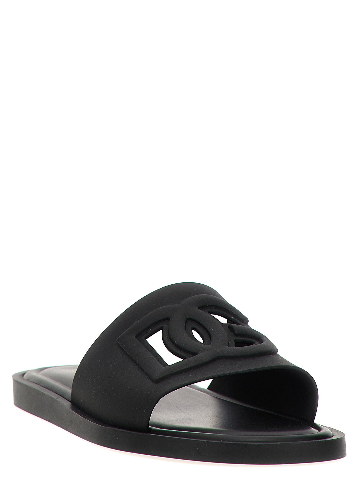 Dolce & Gabbana Black Polyethylene Slides Curated Luxury Accessories by Orvyn