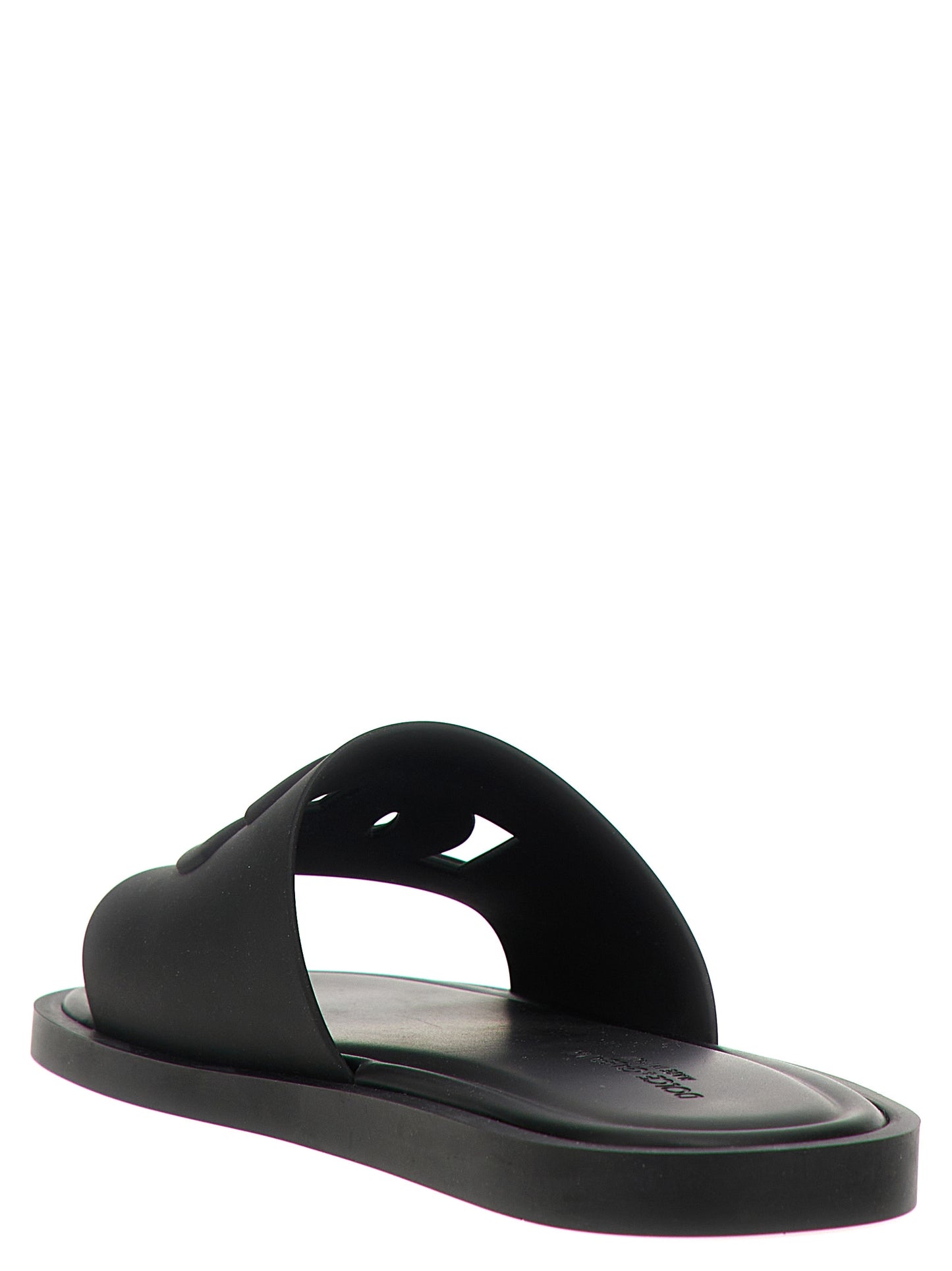 Dolce & Gabbana Black Polyethylene Slides Curated Luxury Accessories by Orvyn