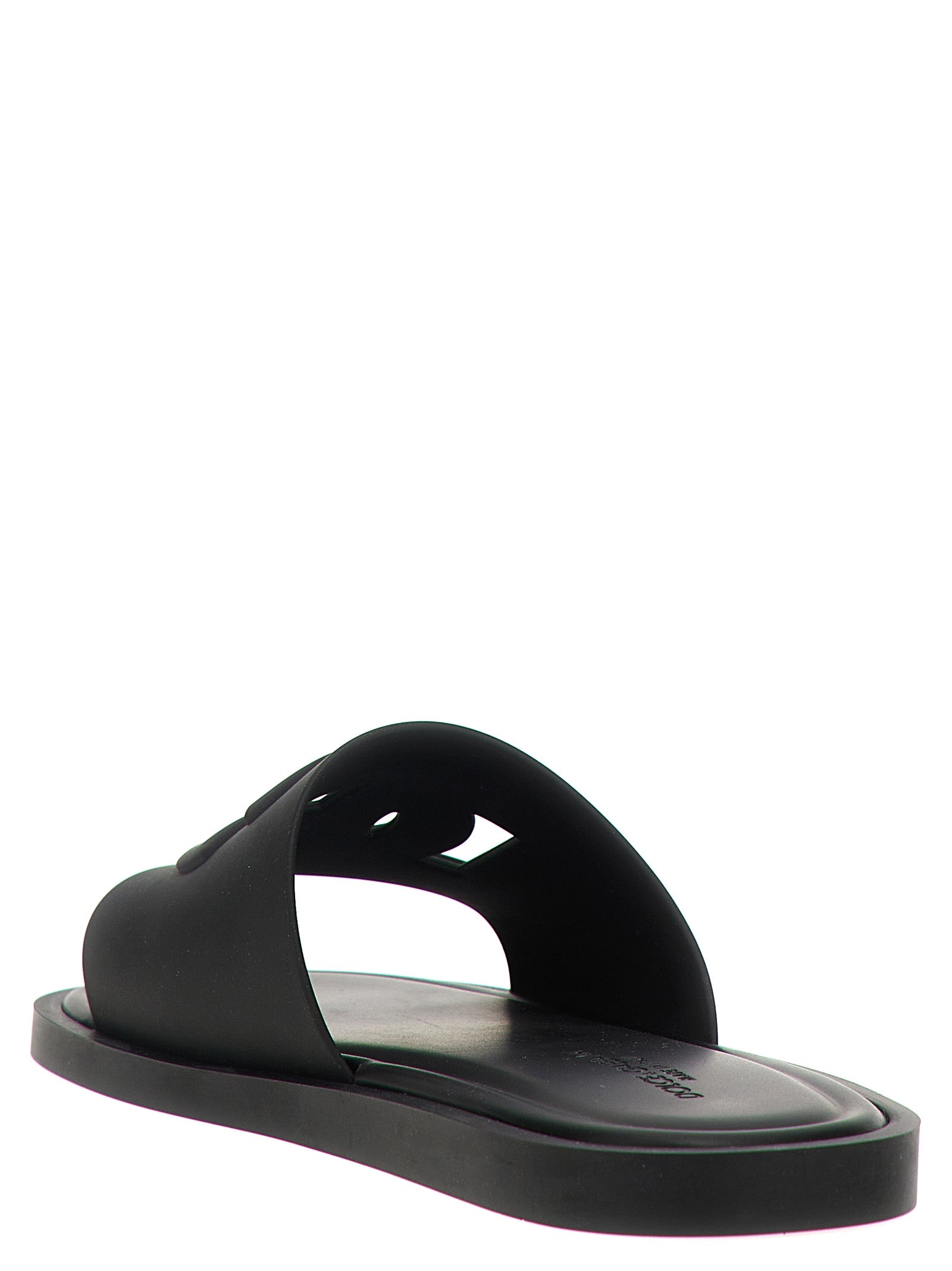 Dolce & Gabbana Black Polyethylene Slides Curated Luxury Accessories by Orvyn