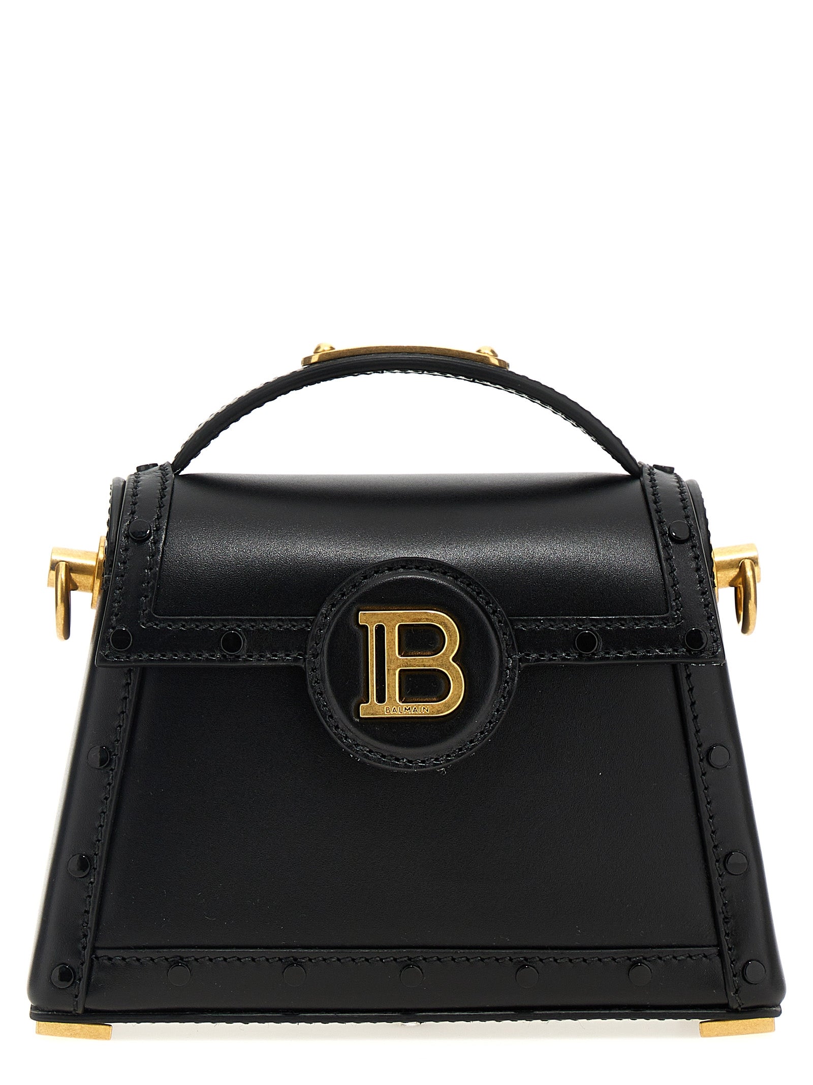 Balmain Black Calfskin Handbag Curated Luxury Accessories by Orvyn
