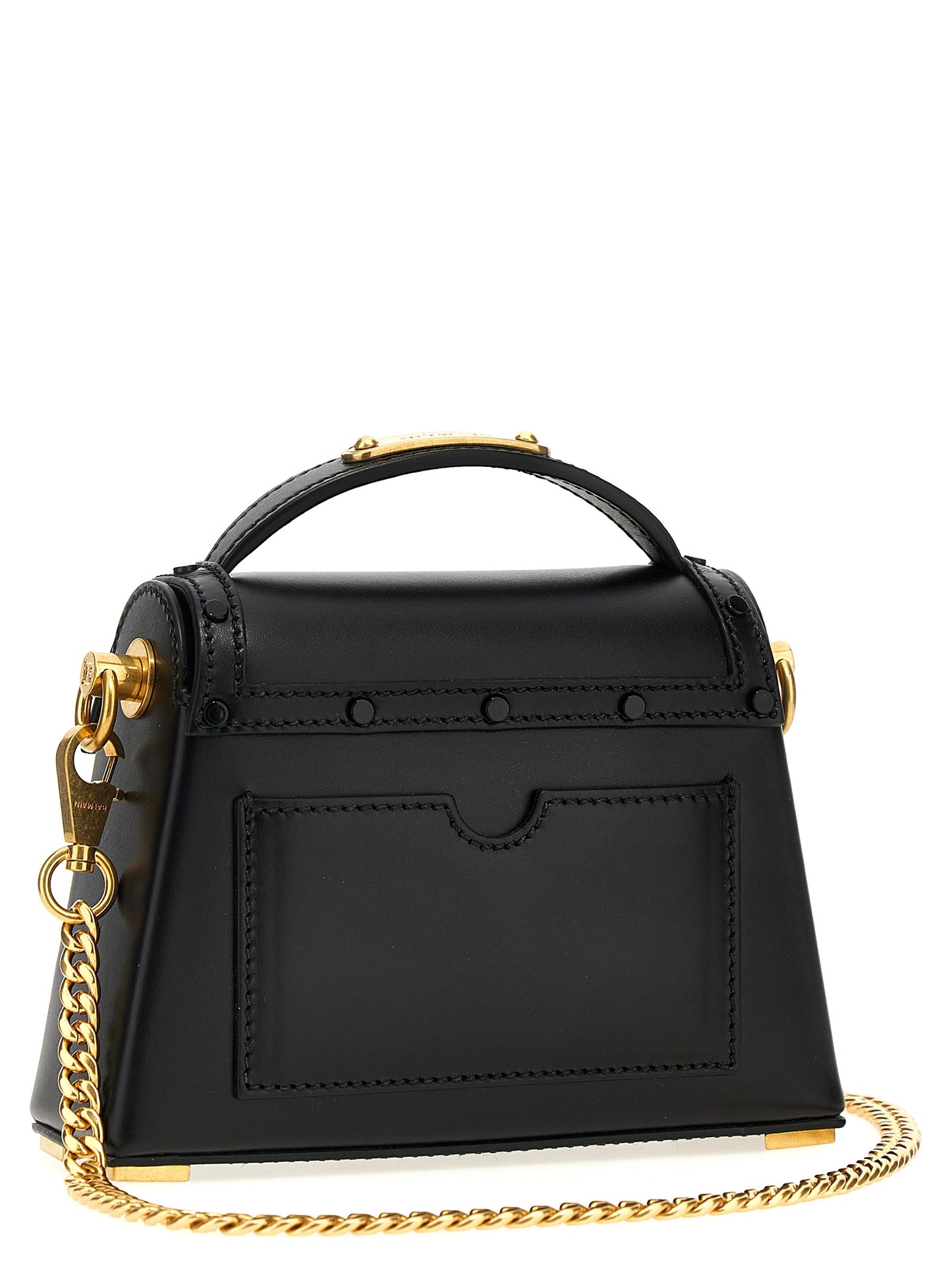 Balmain Black Calfskin Handbag Curated Luxury Accessories by Orvyn