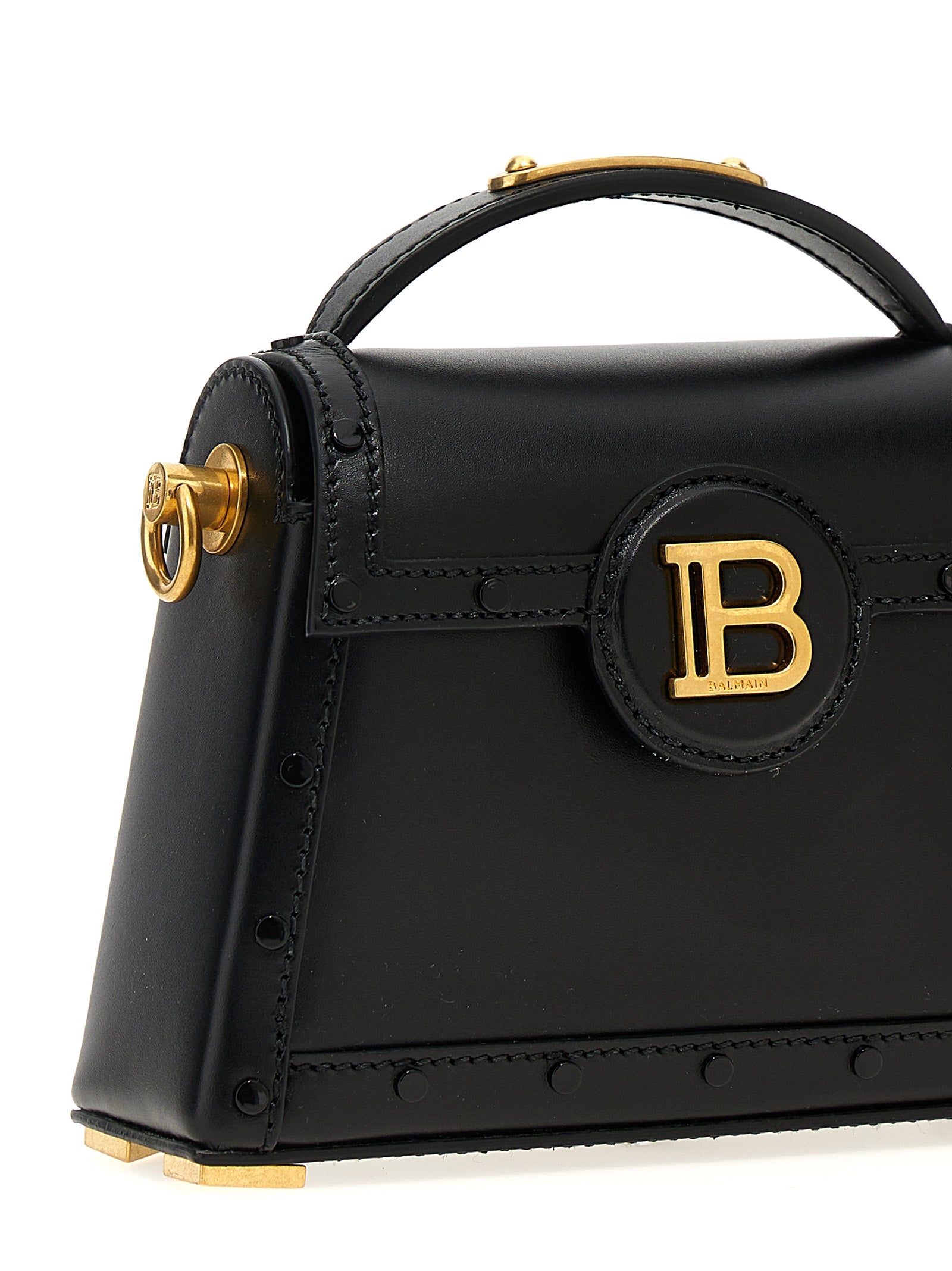 Balmain Black Calfskin Handbag Curated Luxury Accessories by Orvyn