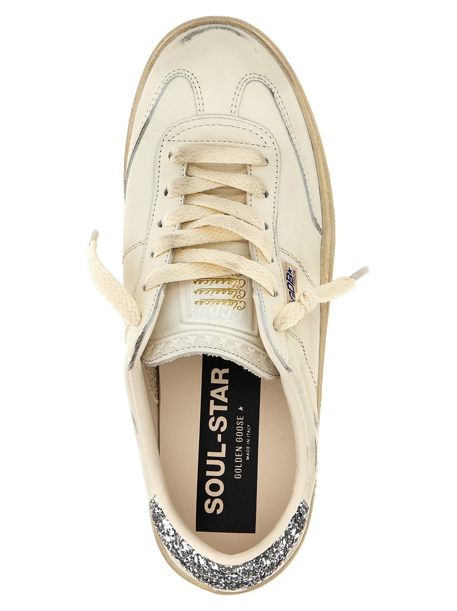 Golden Goose White Lamb Leather Low Top Sneakers Curated Luxury Accessories by Orvyn