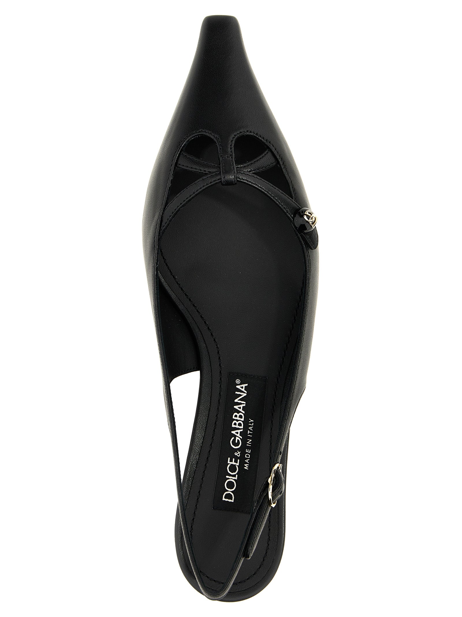 Dolce & Gabbana Black Lamb Leather Mid Heel Pumps Curated Luxury Accessories by Orvyn