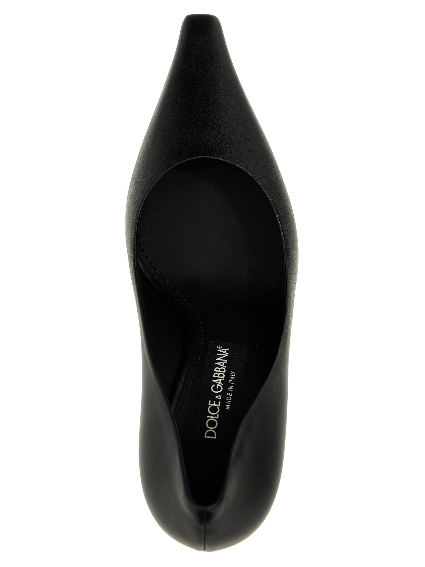 Dolce & Gabbana Black Lamb Leather High Heel Pumps schwarz